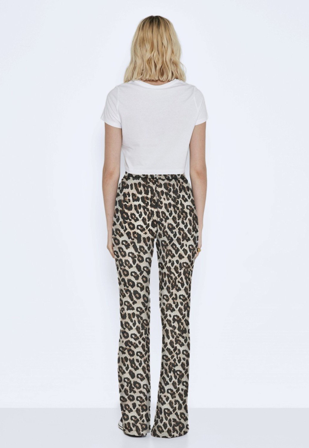 Noisy May - Pasa High Waist Flared Black Leo - Pants | Women-Image