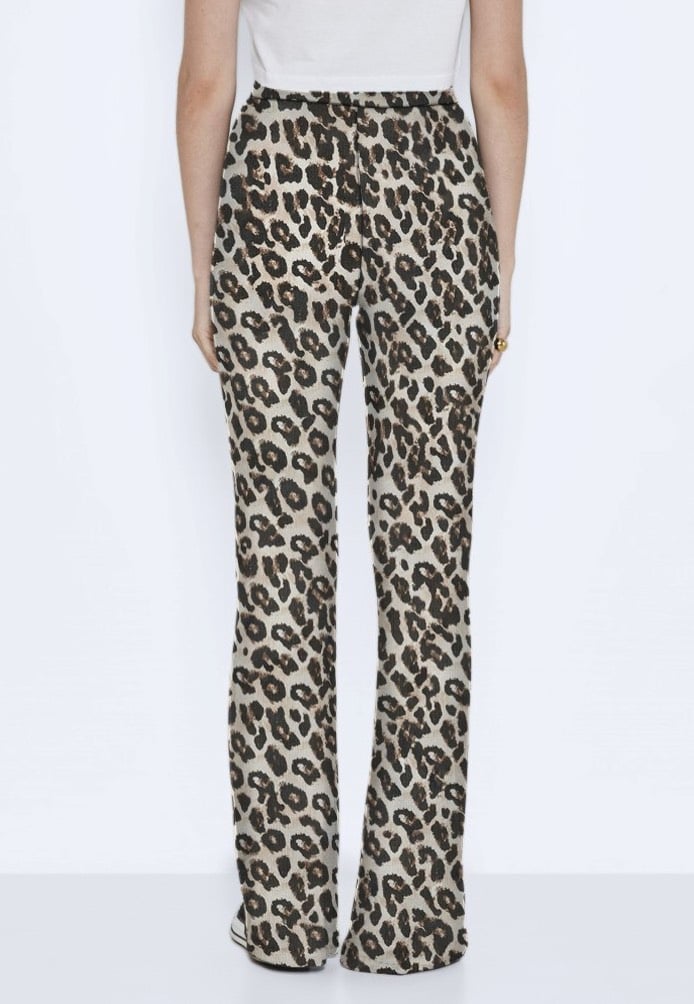 Noisy May - Pasa High Waist Flared Black Leo - Pants | Women-Image