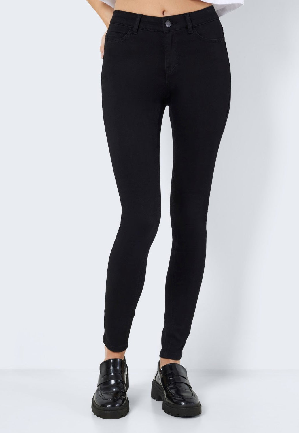 Noisy May - Billie Normal Waist Skinny Black - Jeans | Women-Image