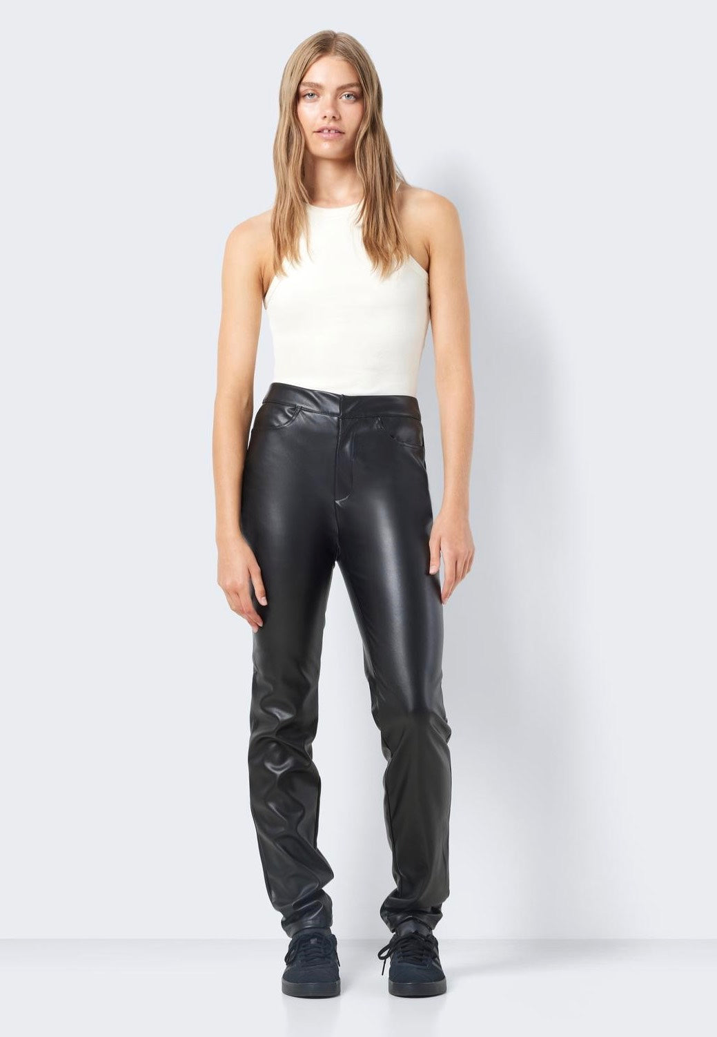 Noisy May - Andy Moni Pu Ankle Black - Pants | Women-Image