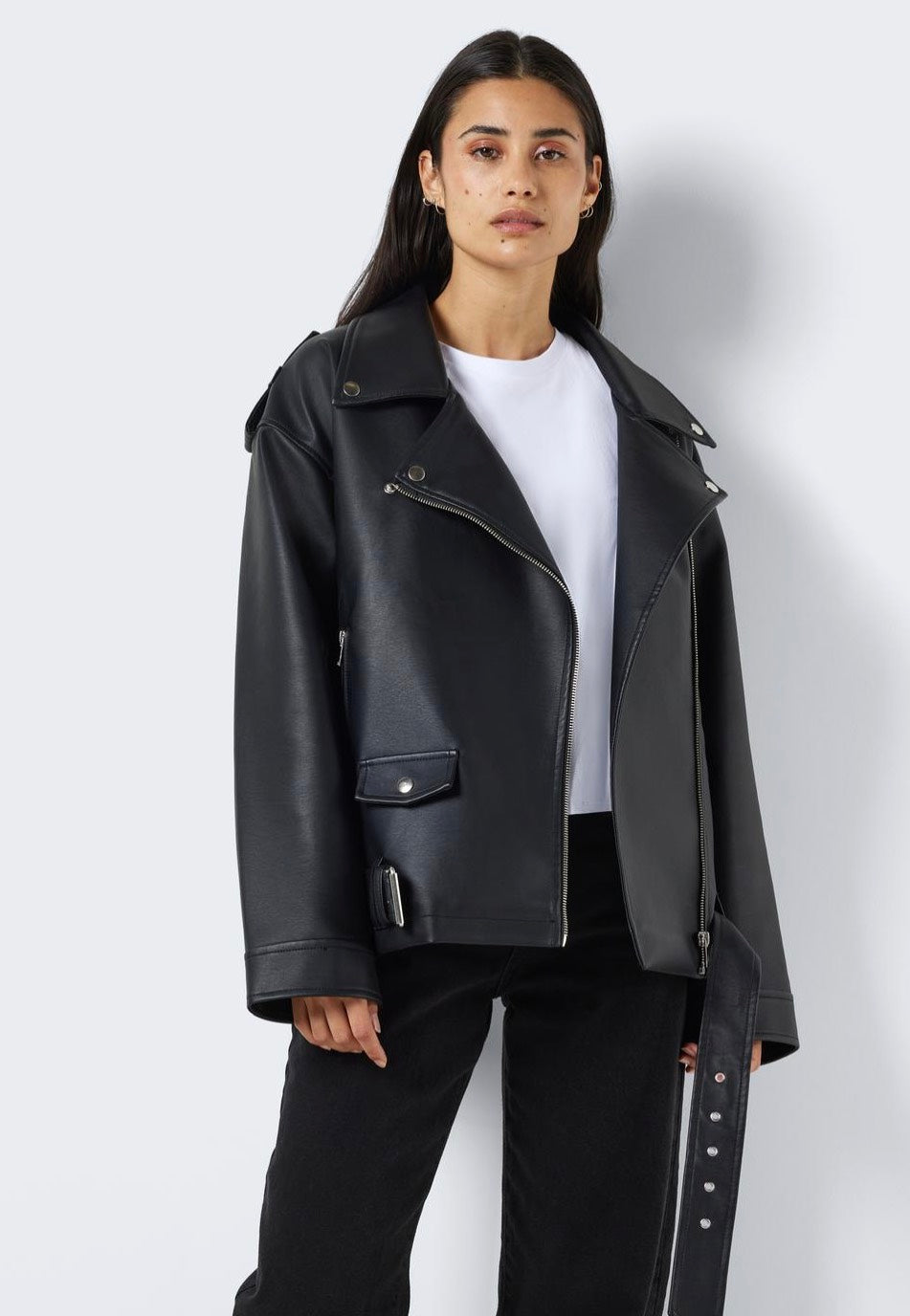 Noisy May - Paulina Oversize Biker Black - Jacket | Women-Image