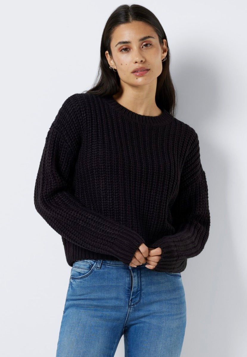 Noisy May - Charlie O Neck Black - Pullover | Women-Image