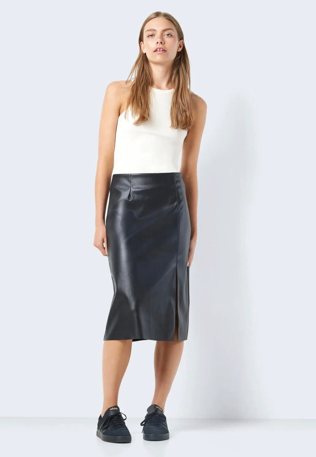 Noisy May - Clara Slit Midi Leng Black - Skirt | Women-Image