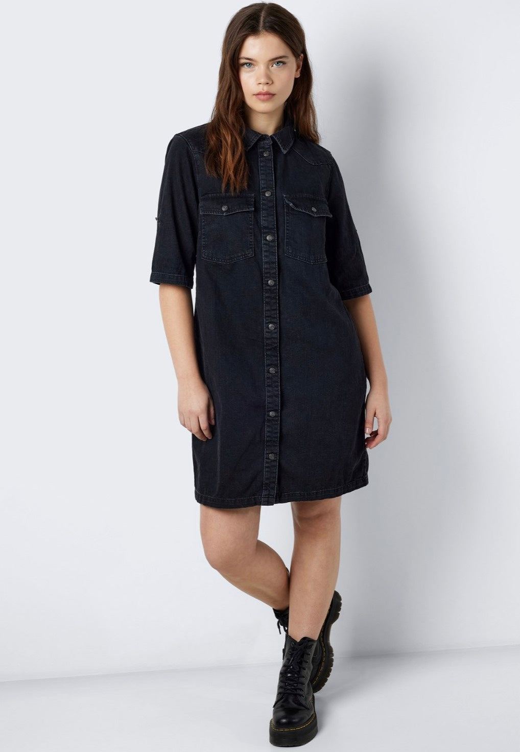 Noisy May - New Signe Denim Black Washed - Dress | Women-Image