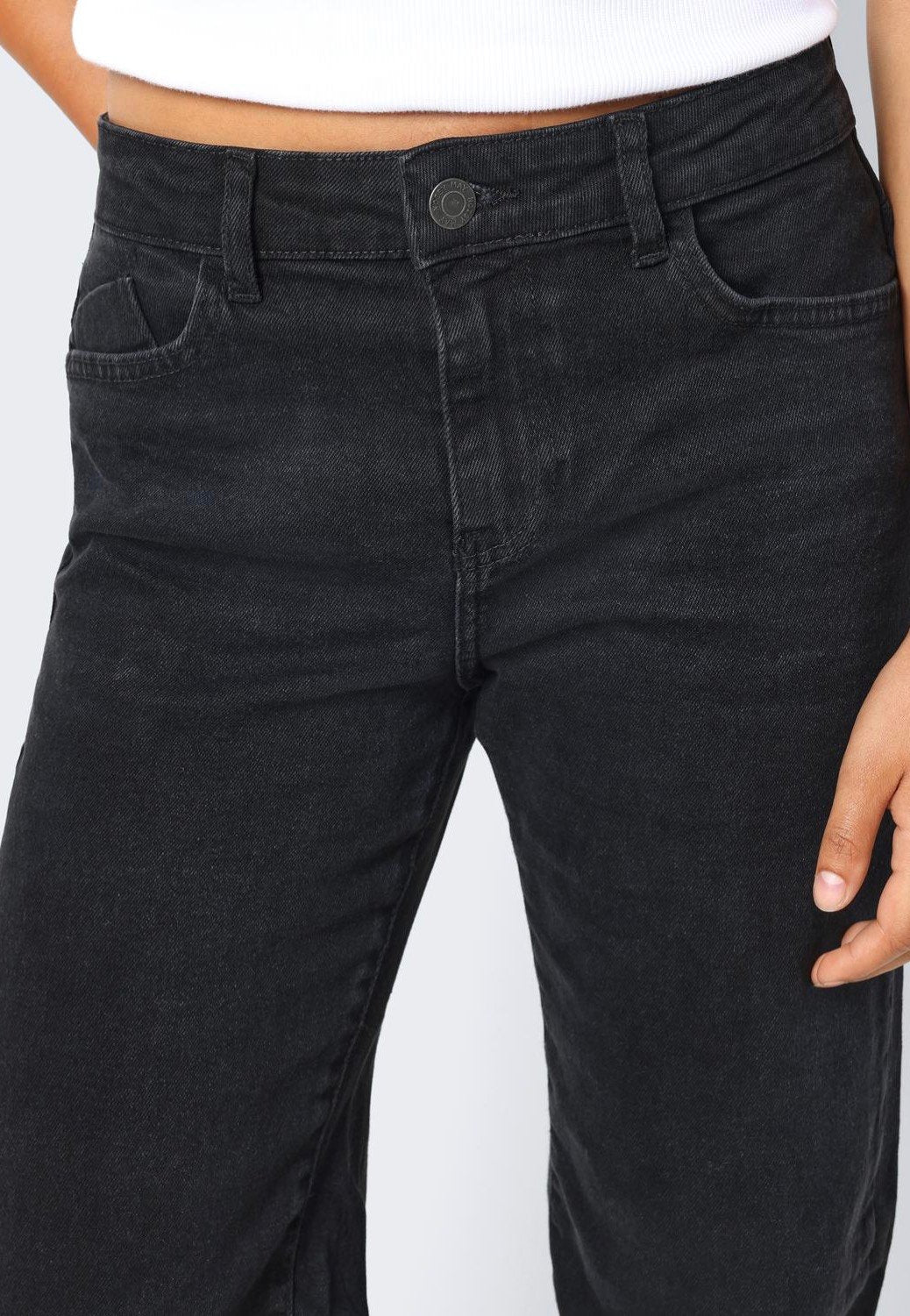 Noisy May - Yolanda Wide Black Denim - Jeans