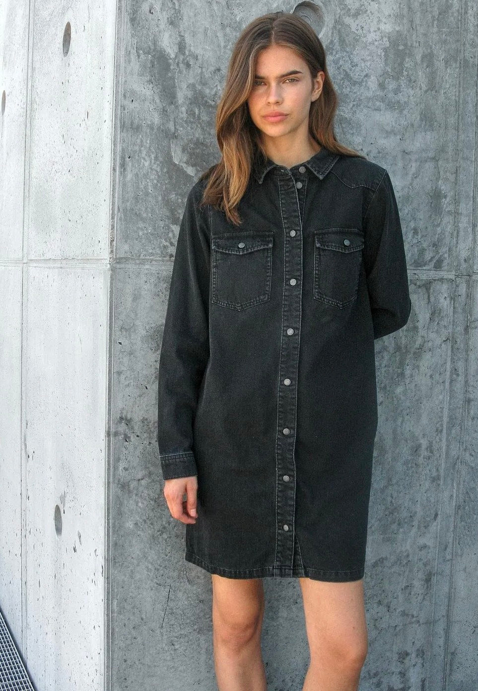 Noisy May - New Single Denim Black - Dress | Women-Image