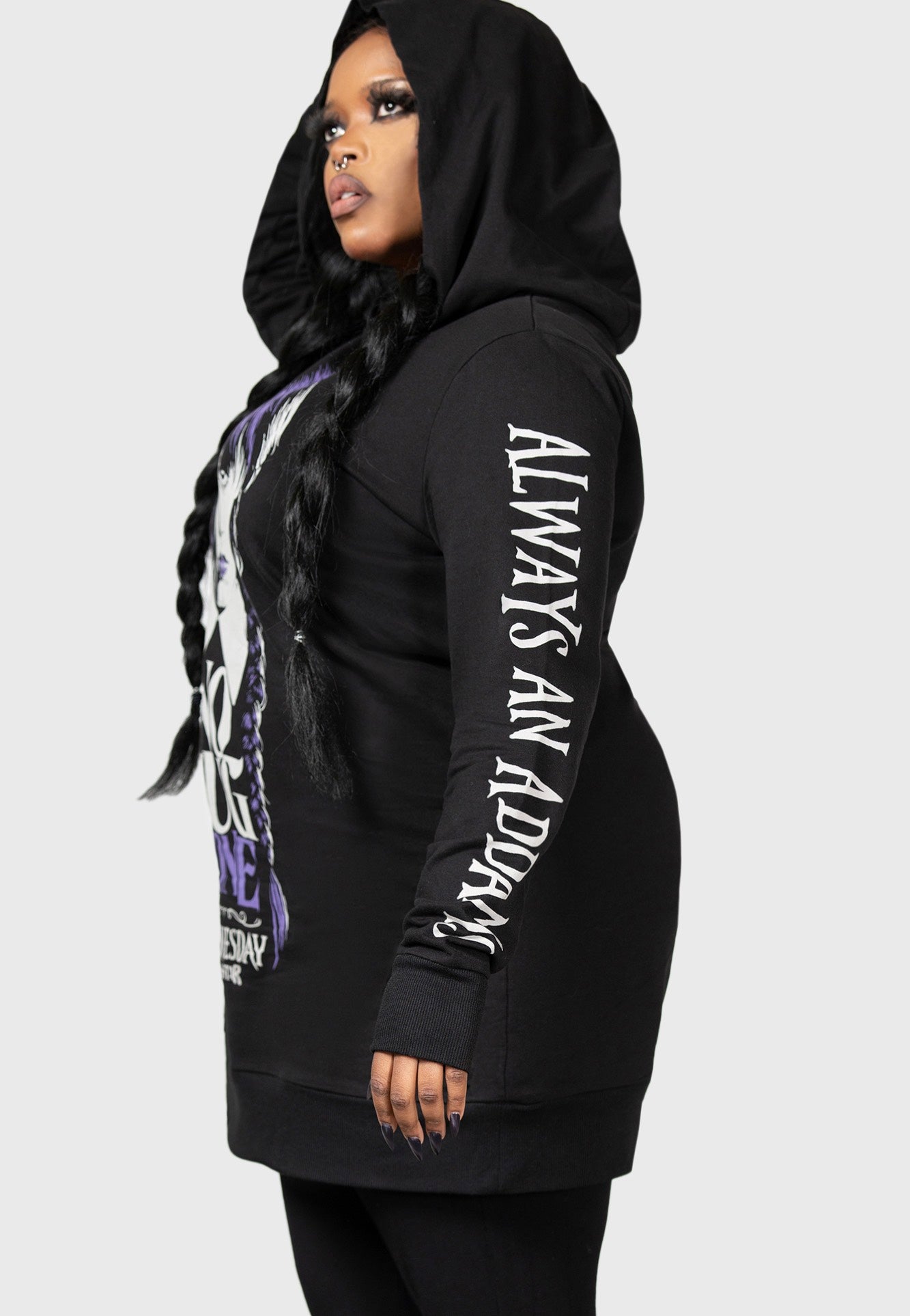 Killstar & Wednesday - No-Hug Zone Longline - Hoodie | Women-Image