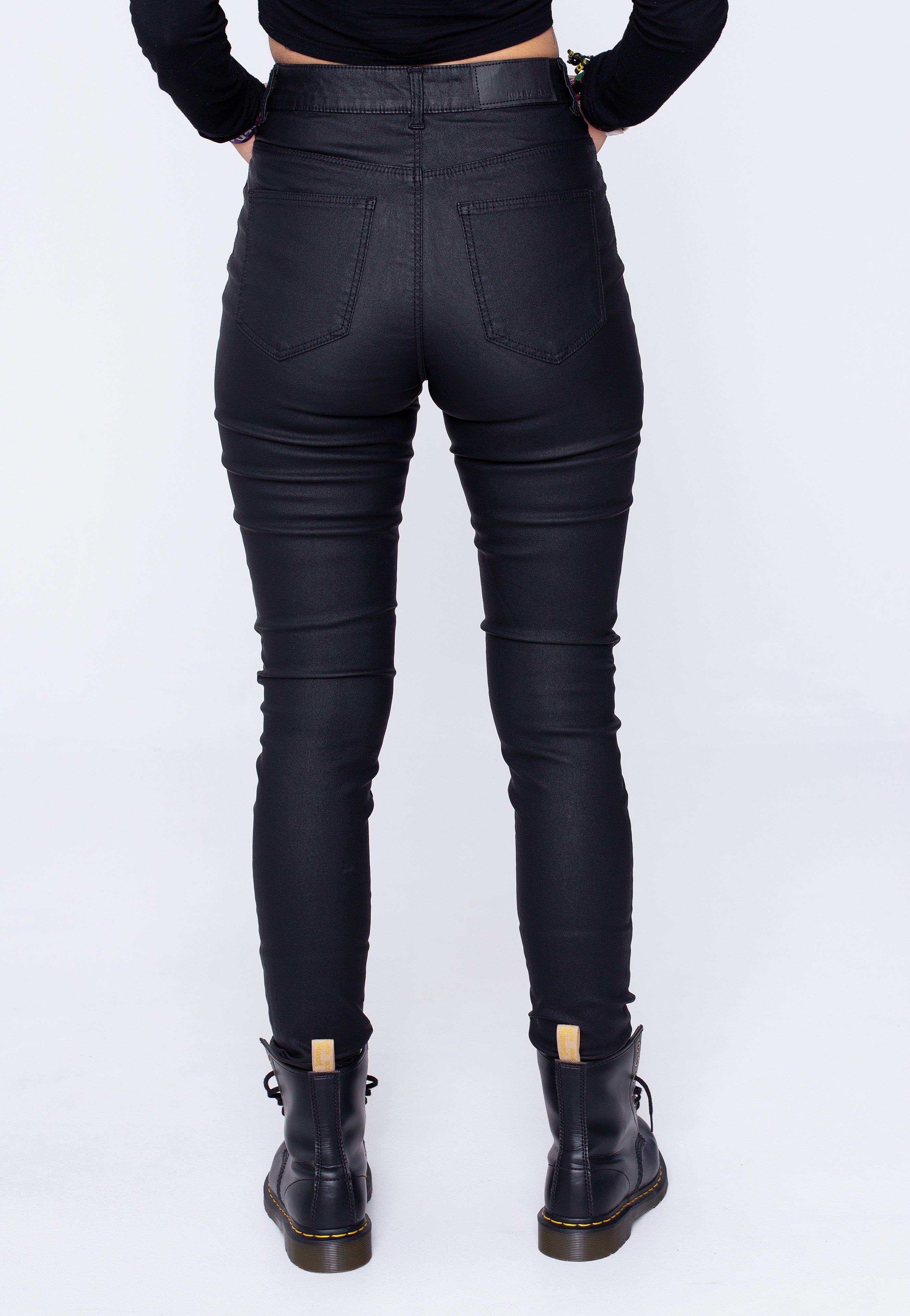 Noisy May - Callie Skinny Coated Black - Jeggings | Women-Image