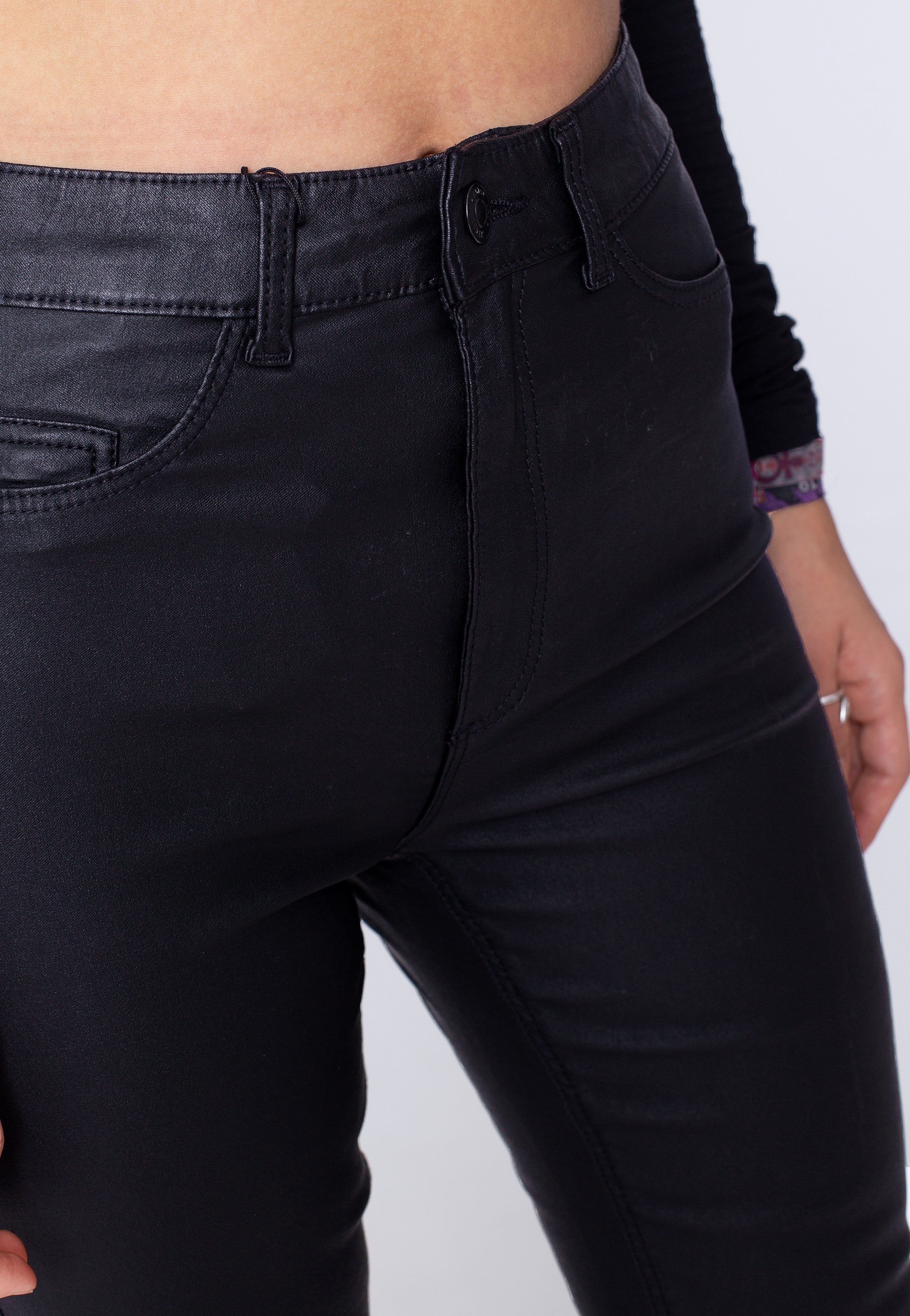 Noisy May - Callie Skinny Coated Black - Jeggings | Women-Image