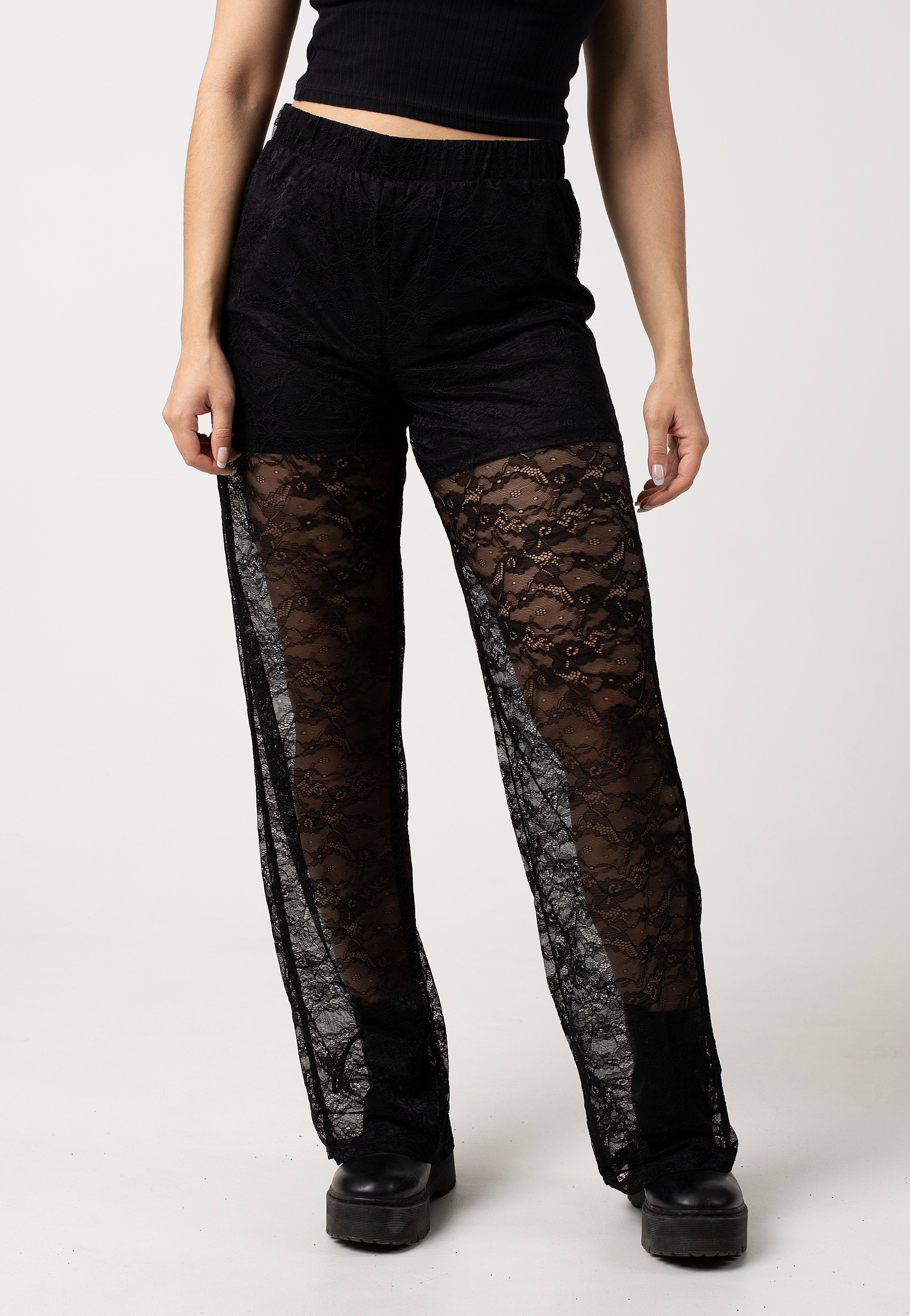 Noisy May - Carota Lace Black - Pants | Women-Image