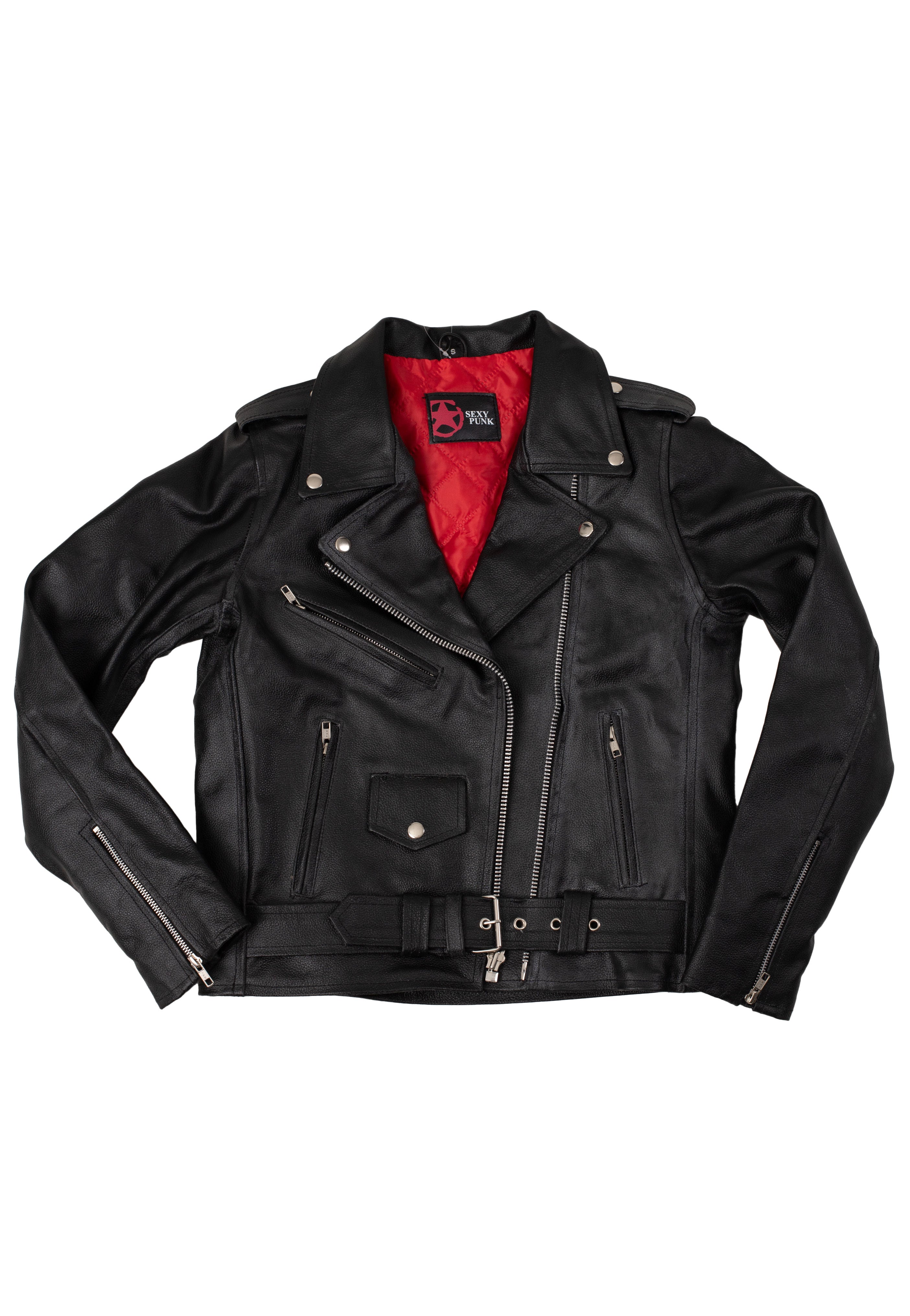 SexyPunk - Girlie Classic Biker Style - Leather Jacket | Women-Image