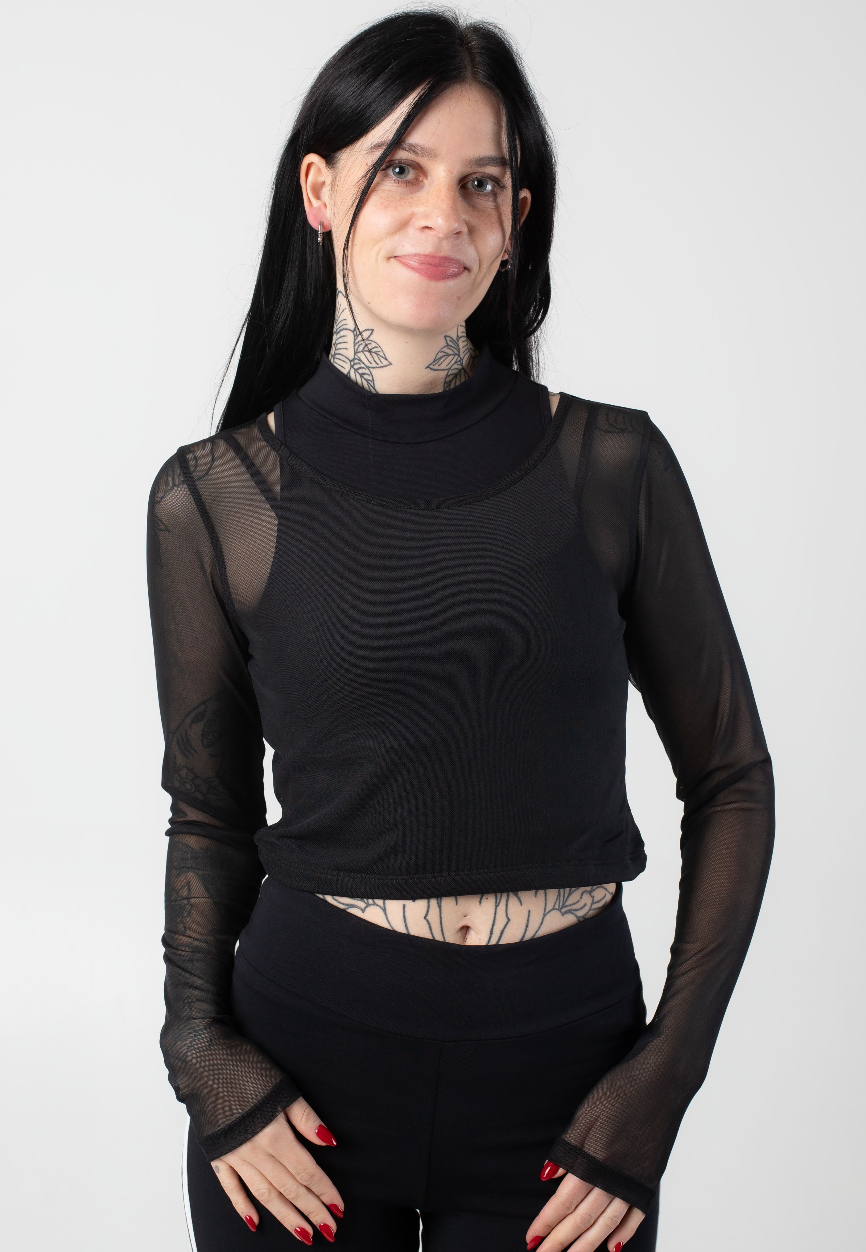 Noisy May - Mie Mesh Mix Black - Top | Women-Image