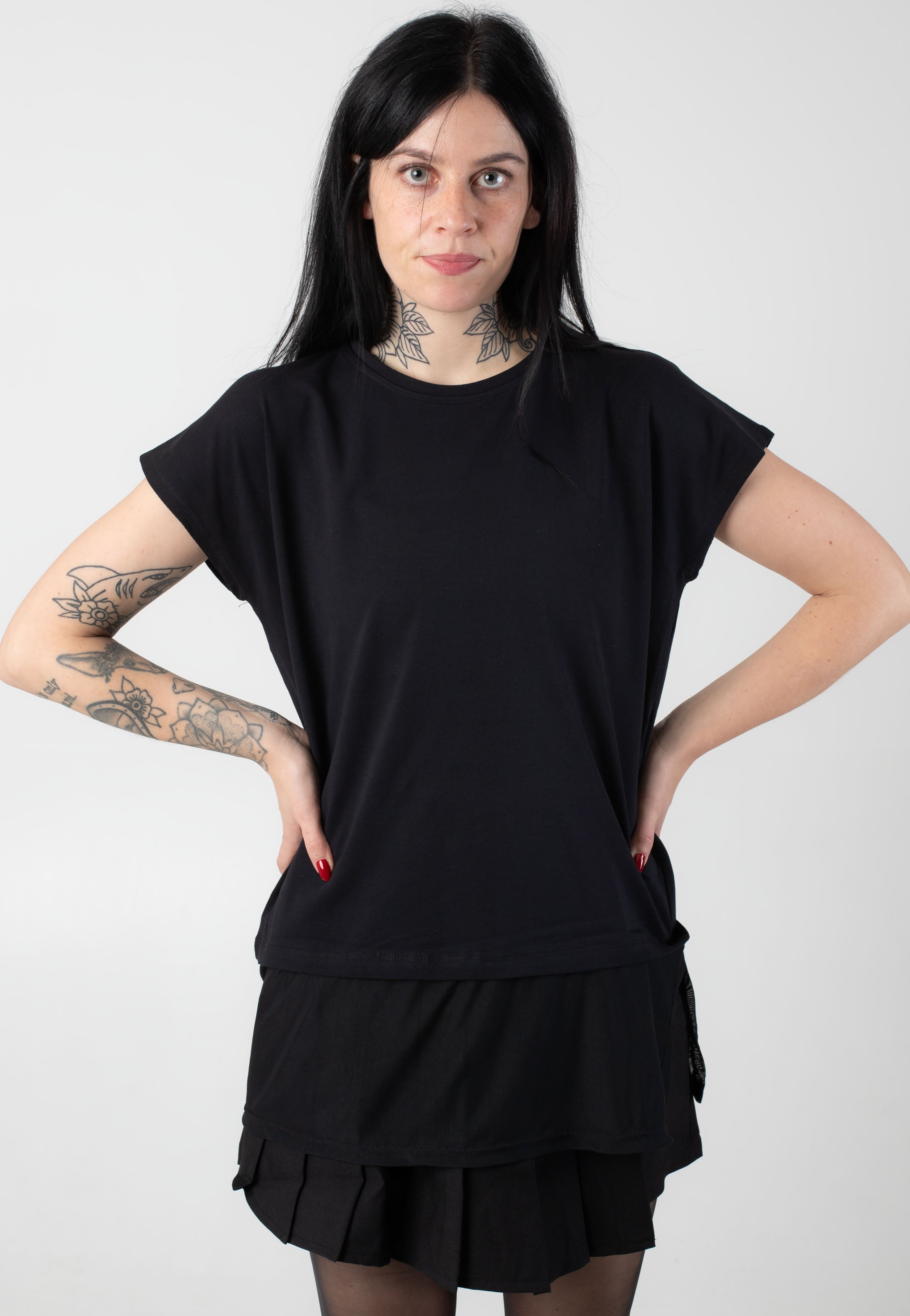 Noisy May - Pine Mesh Mix Black - T-Shirt | Women-Image