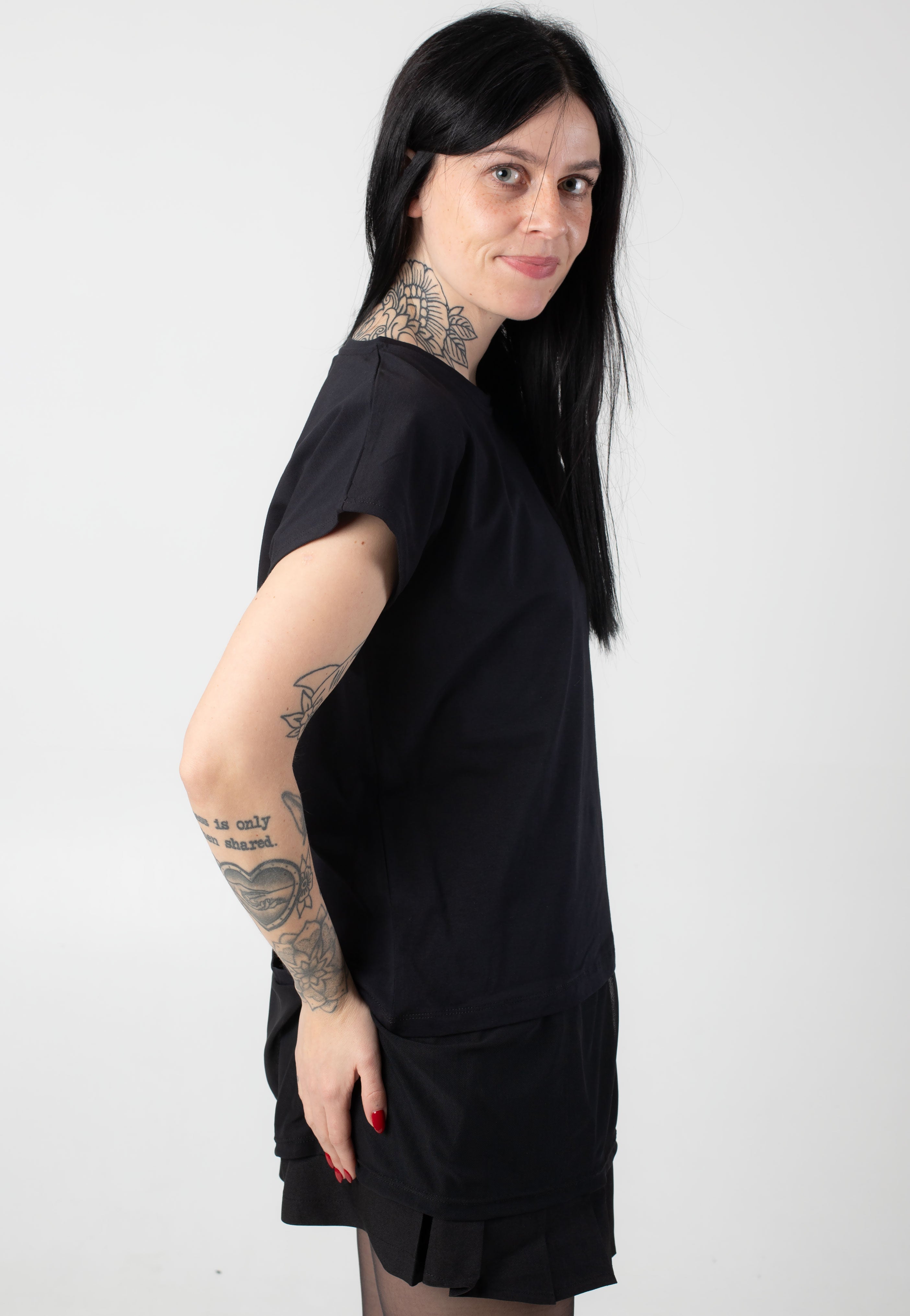 Noisy May - Pine Mesh Mix Black - T-Shirt | Women-Image