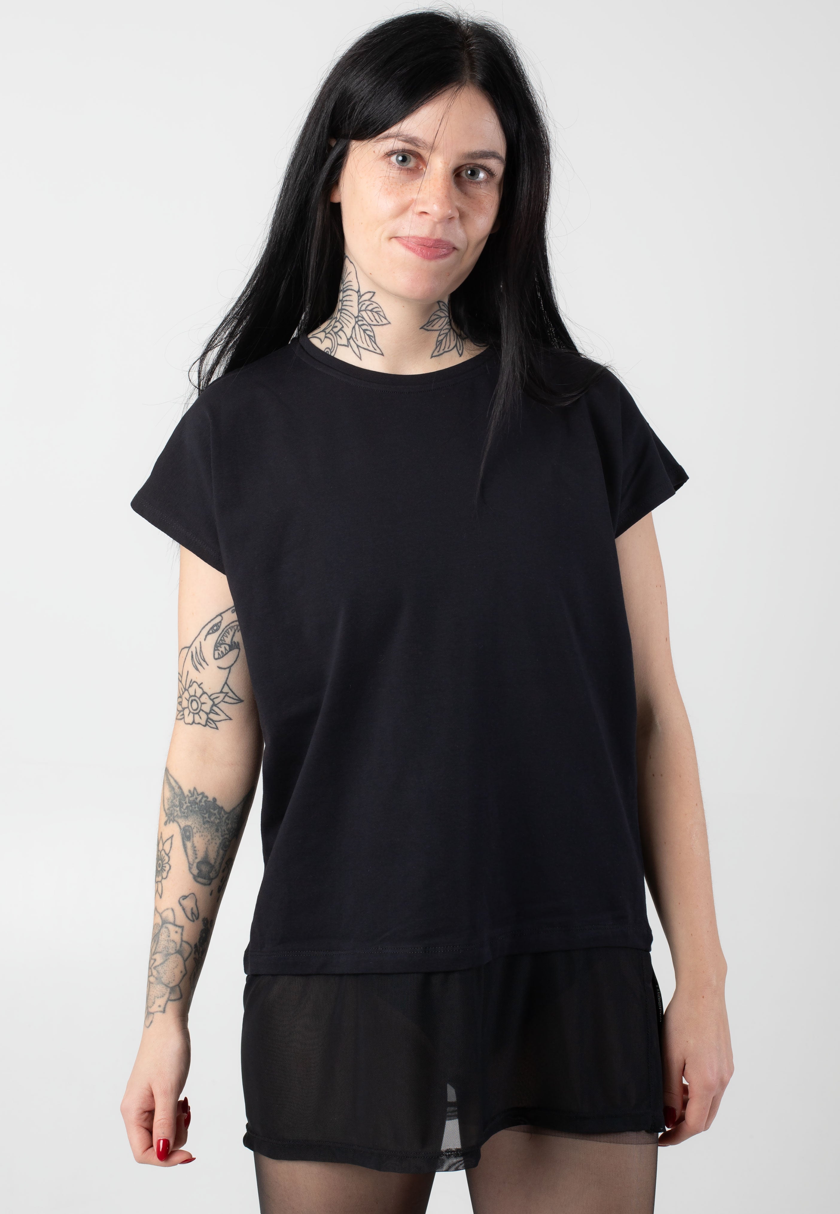 Noisy May - Pine Mesh Mix Black - T-Shirt | Women-Image