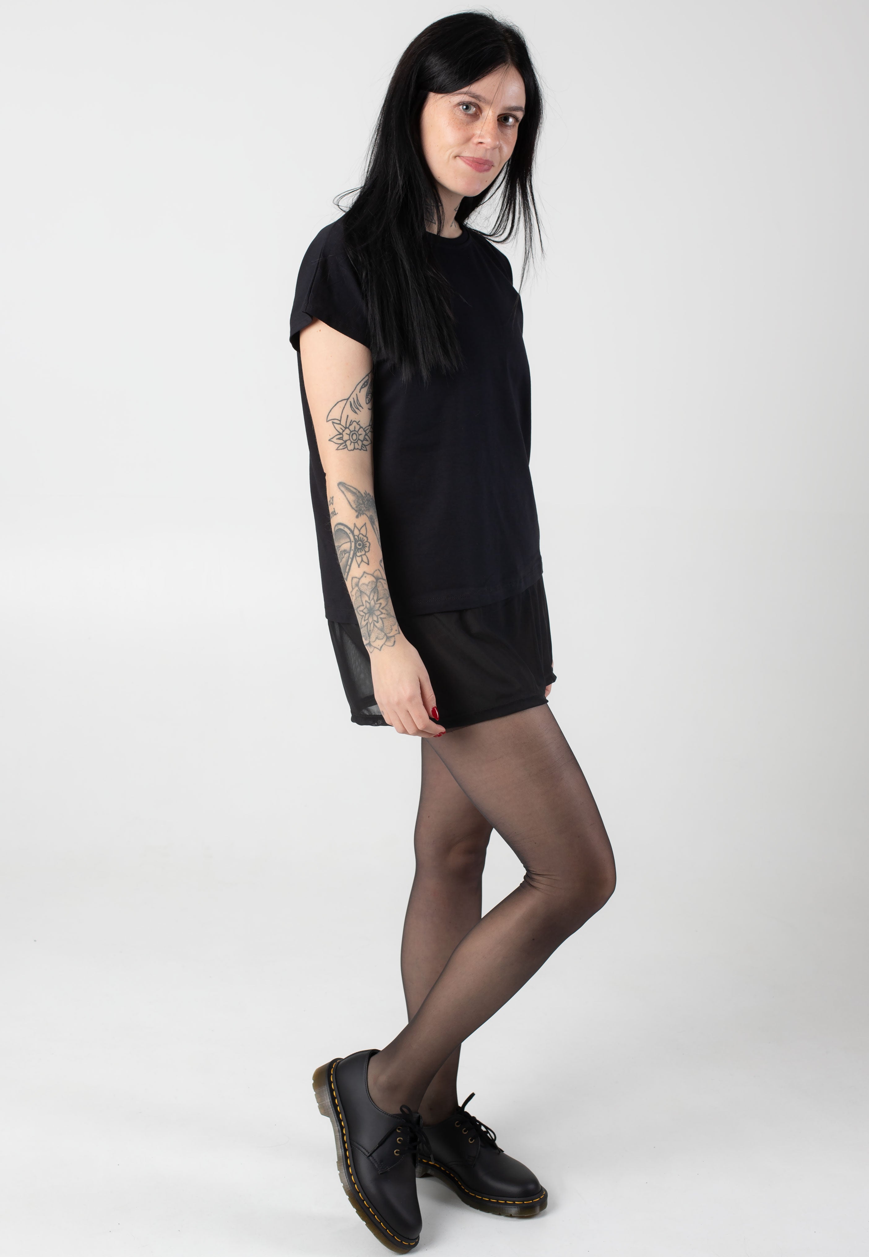 Noisy May - Pine Mesh Mix Black - T-Shirt | Women-Image