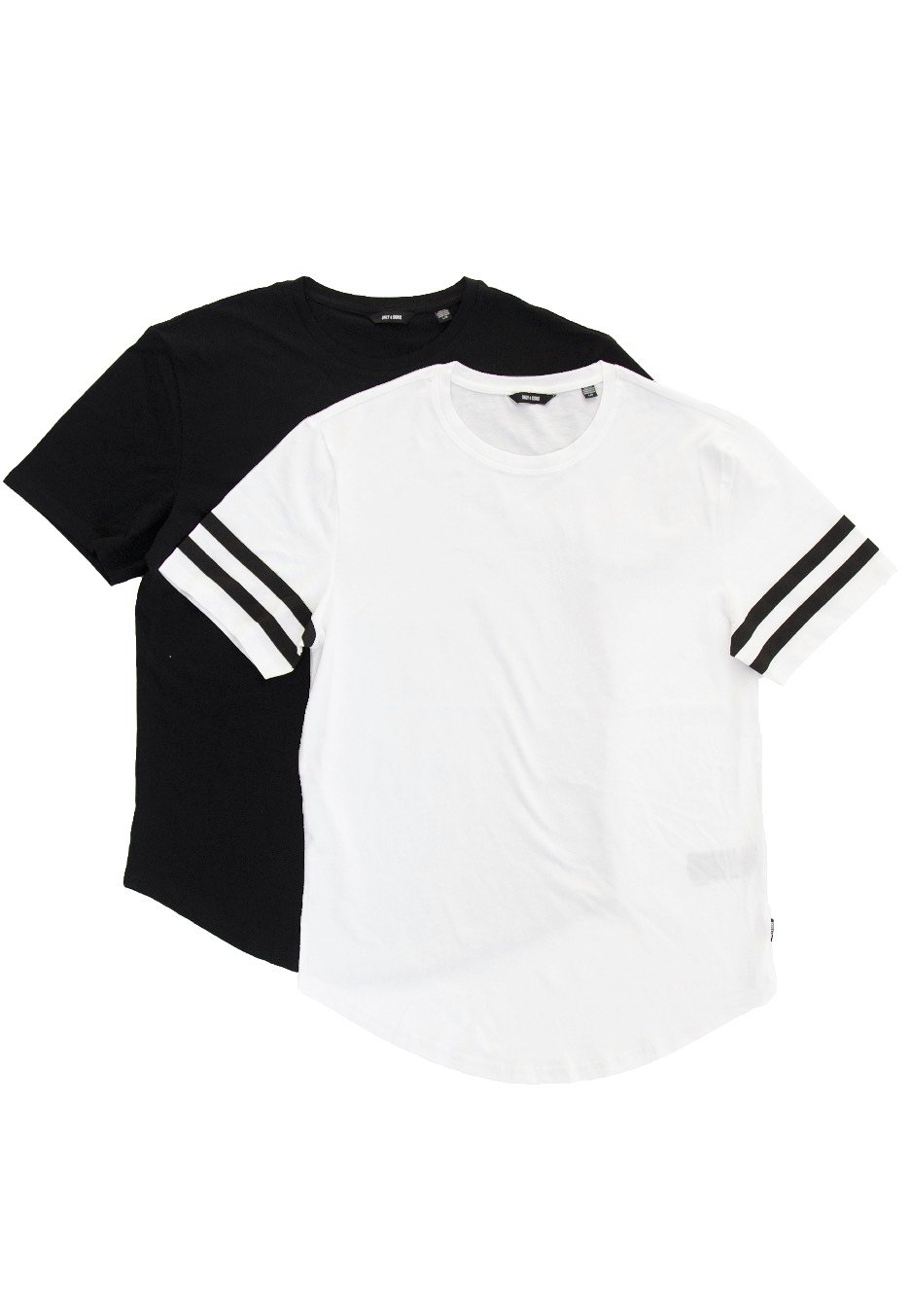 Only & Sons - Matt Life Longy Solid & Stripe Pack Of 2 Black - T-Shirt | Men-Image