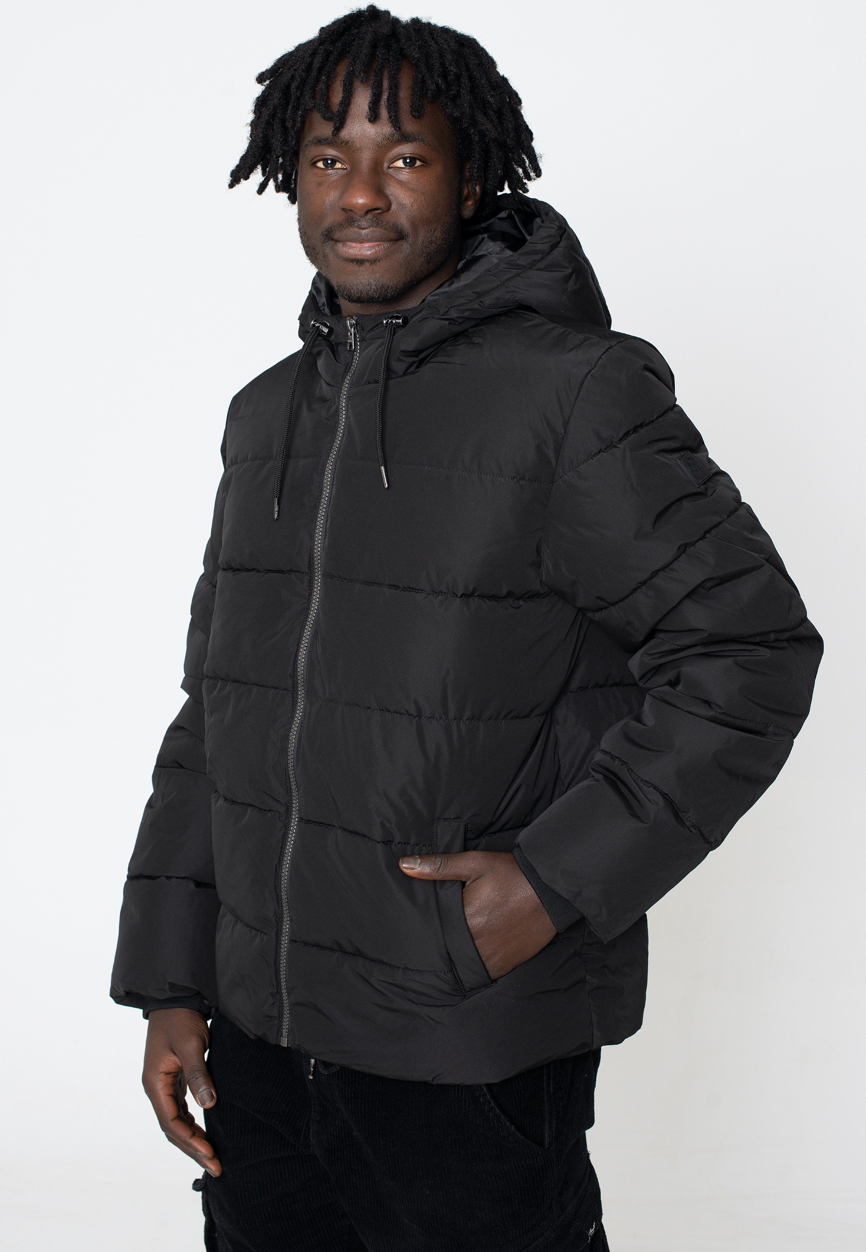 Only & Sons - Melvin Life Quilt Hood Black - Jacket | Men-Image