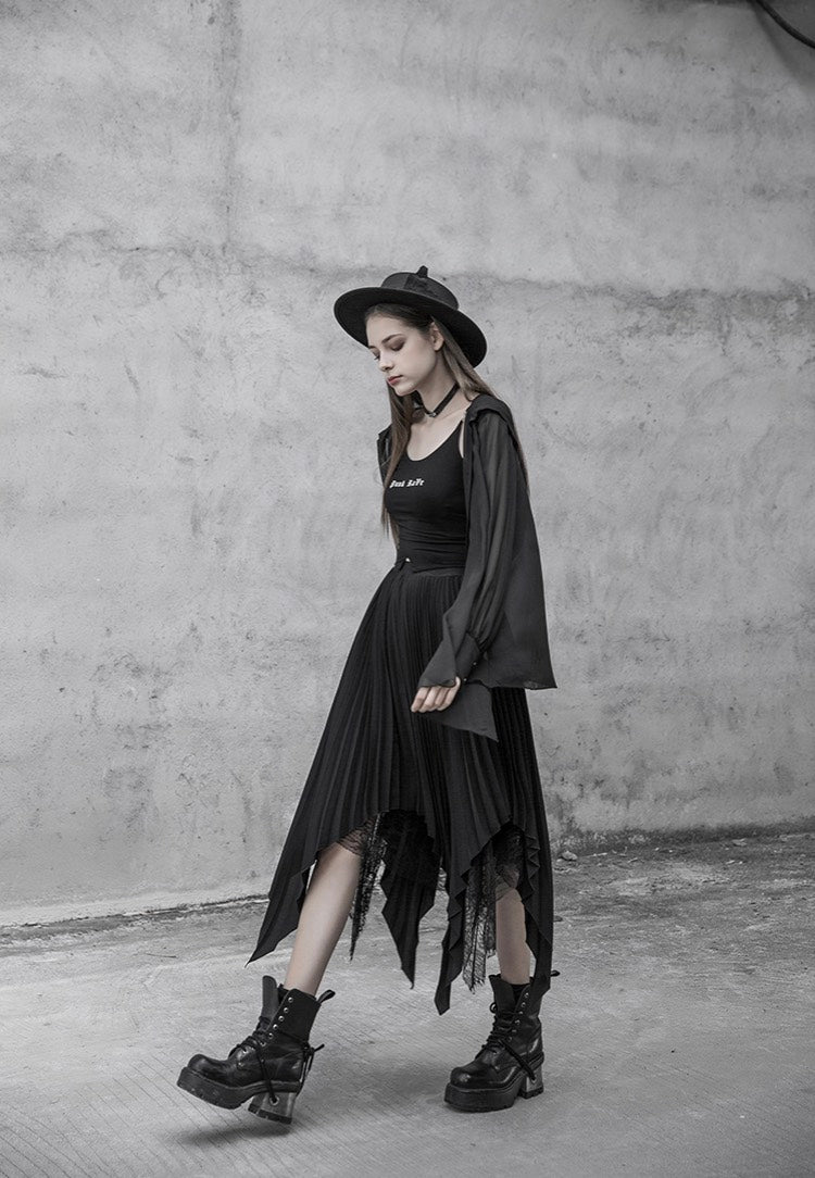 Punk Rave - Both Sides Gothic Black - Skirt | Women-Image