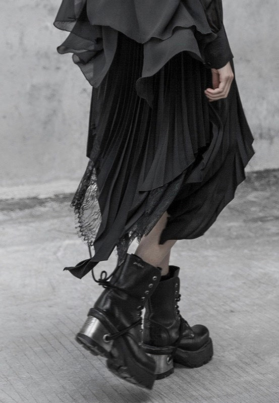 Punk Rave - Both Sides Gothic Black - Skirt | Women-Image