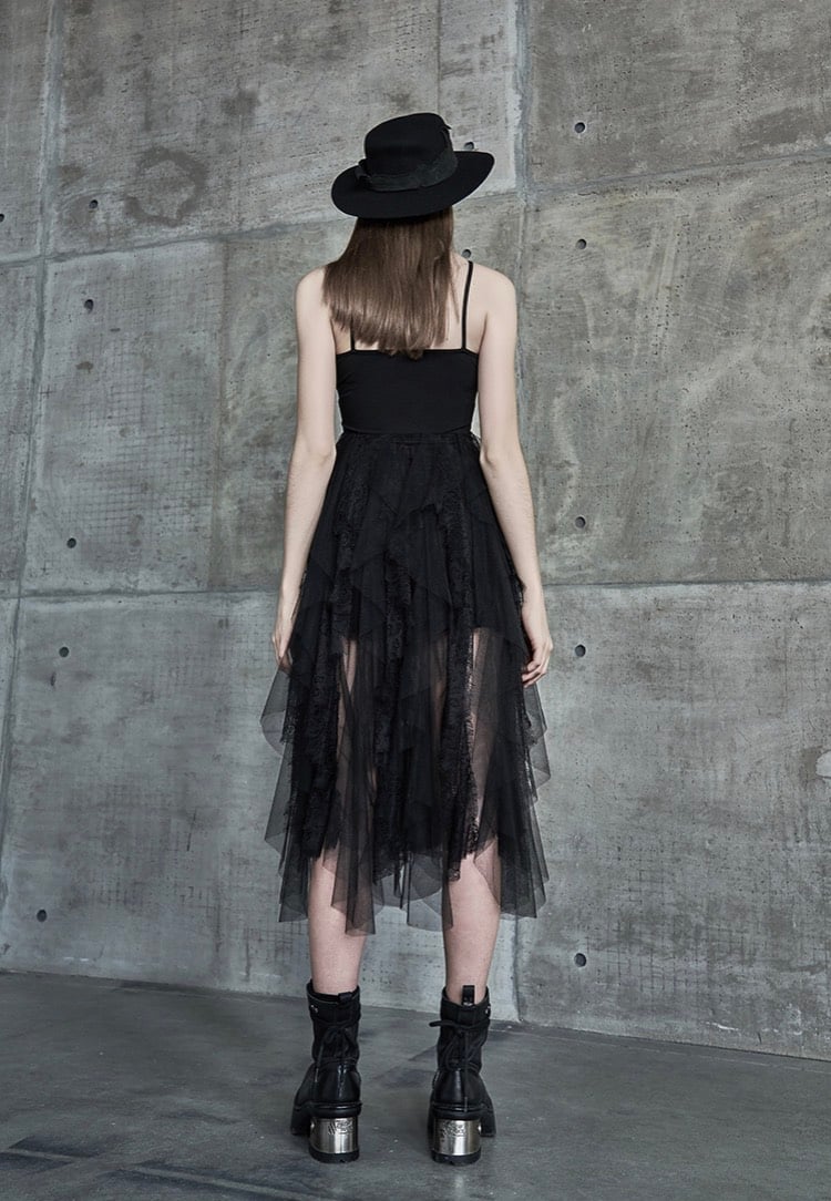 Punk Rave - Embroidered Lace Bramble Roses Black - Dress | Women-Image