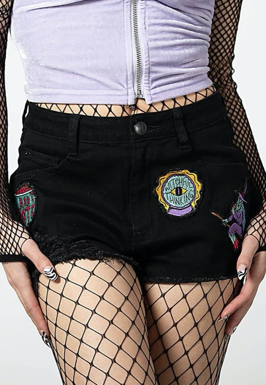 Killstar - Oracle Denim Black - Shorts | Women-Image