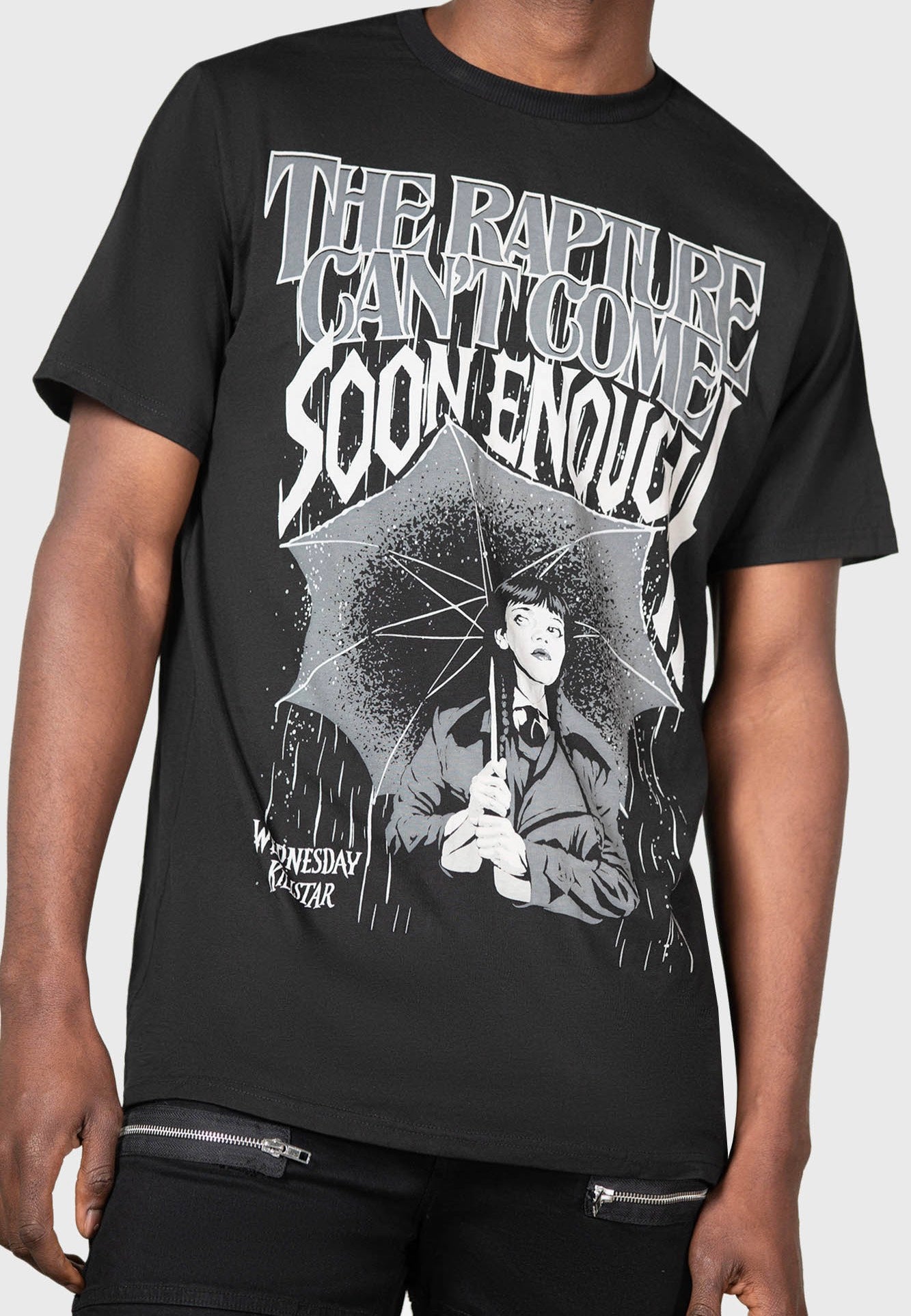 Killstar & Wednesday - Outcasts Are In Black - T-Shirt | Men-Image