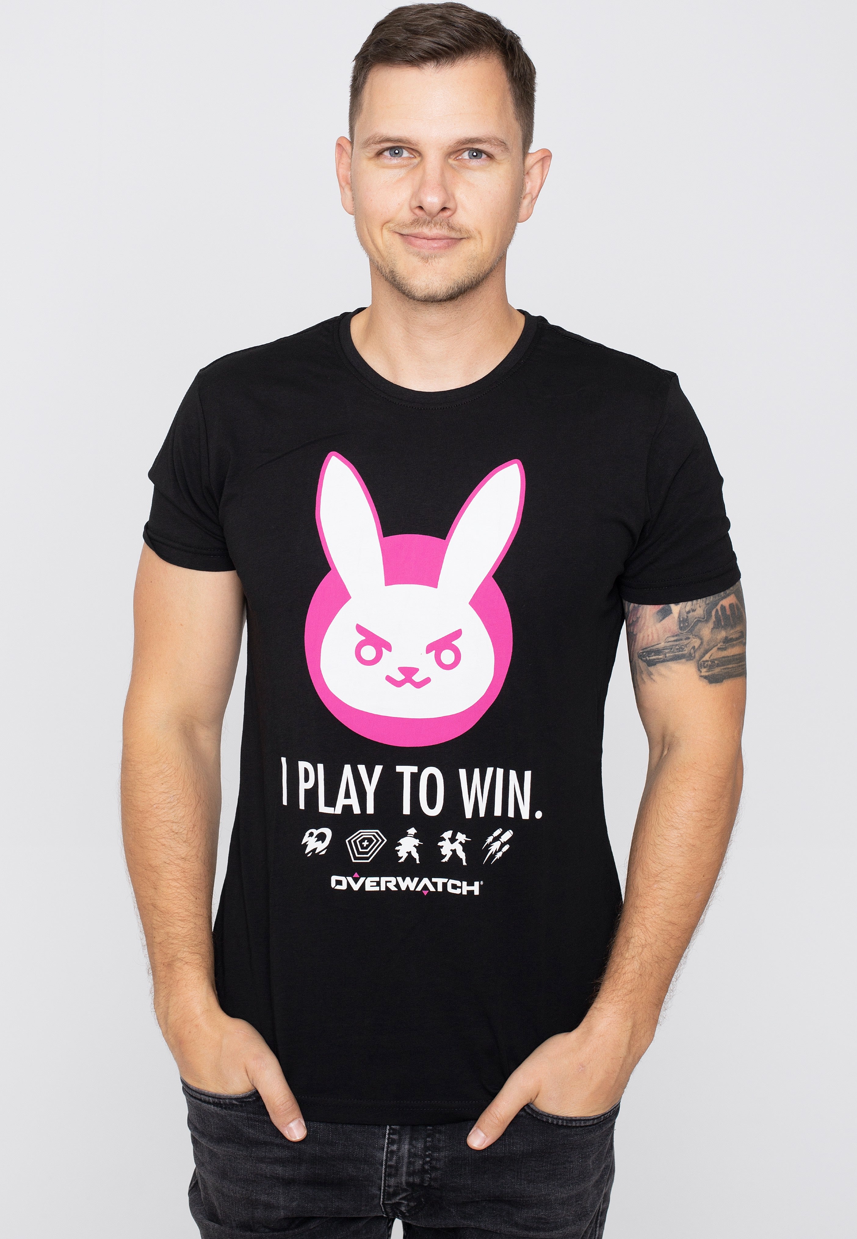 Overwatch - I Play To Win D.Va - T-Shirt | Men-Image