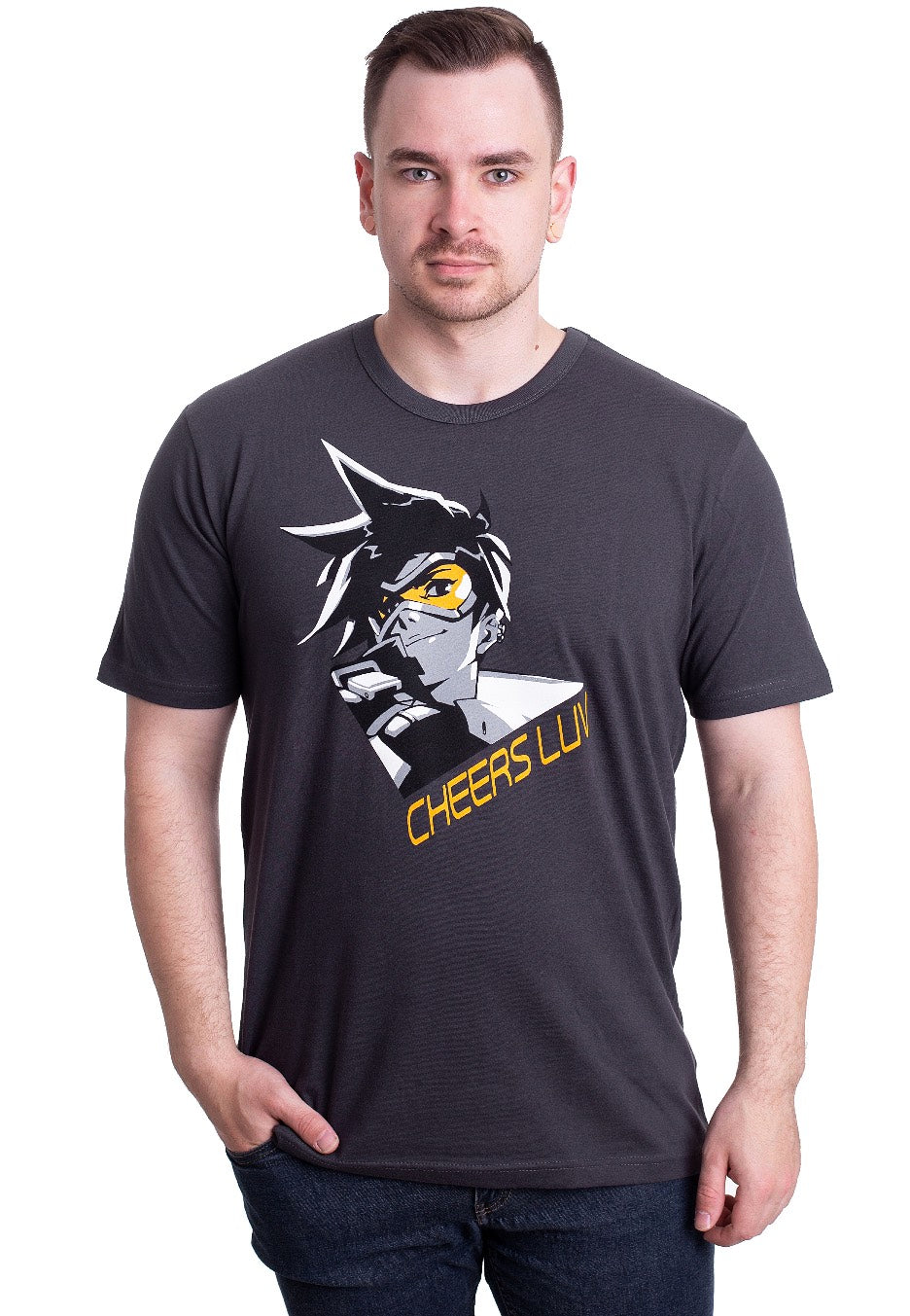 Overwatch - Tracer Dark Grey - T-Shirt | Men-Image