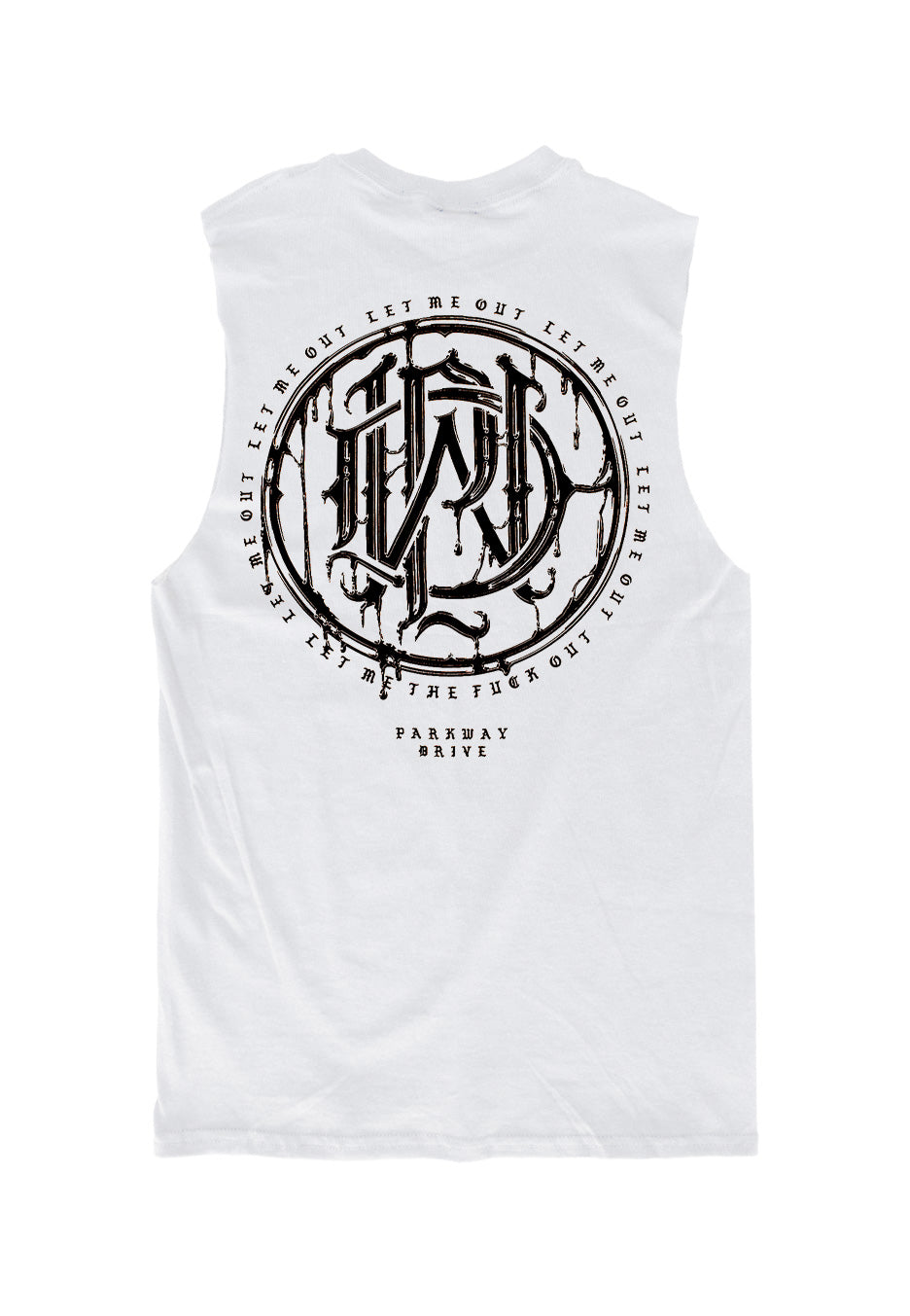 Parkway Drive - Glitch Logo White - Sleeveless | Neutral-Image