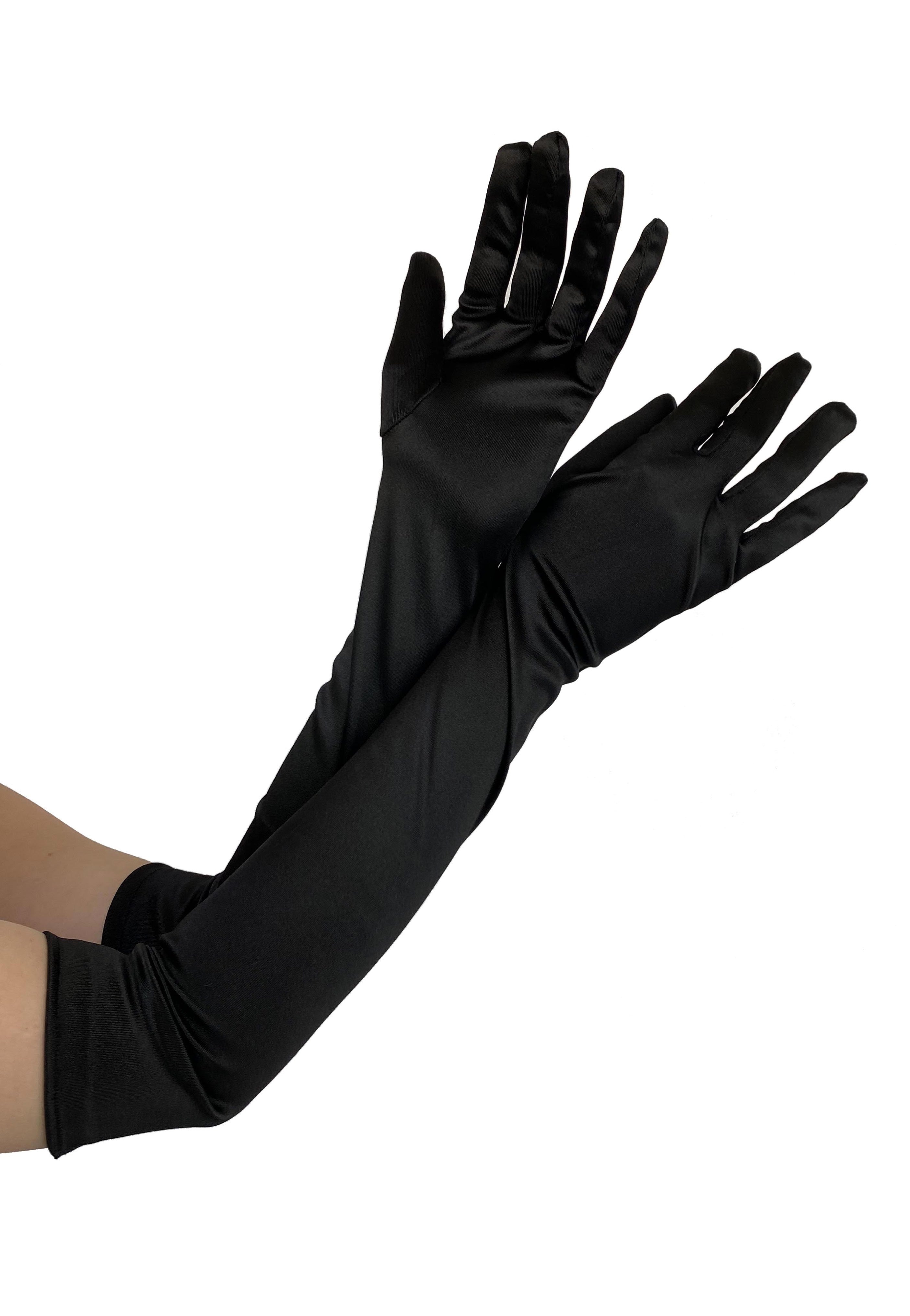 Pamela Mann - Plain Satin Black - Gloves | Neutral-Image