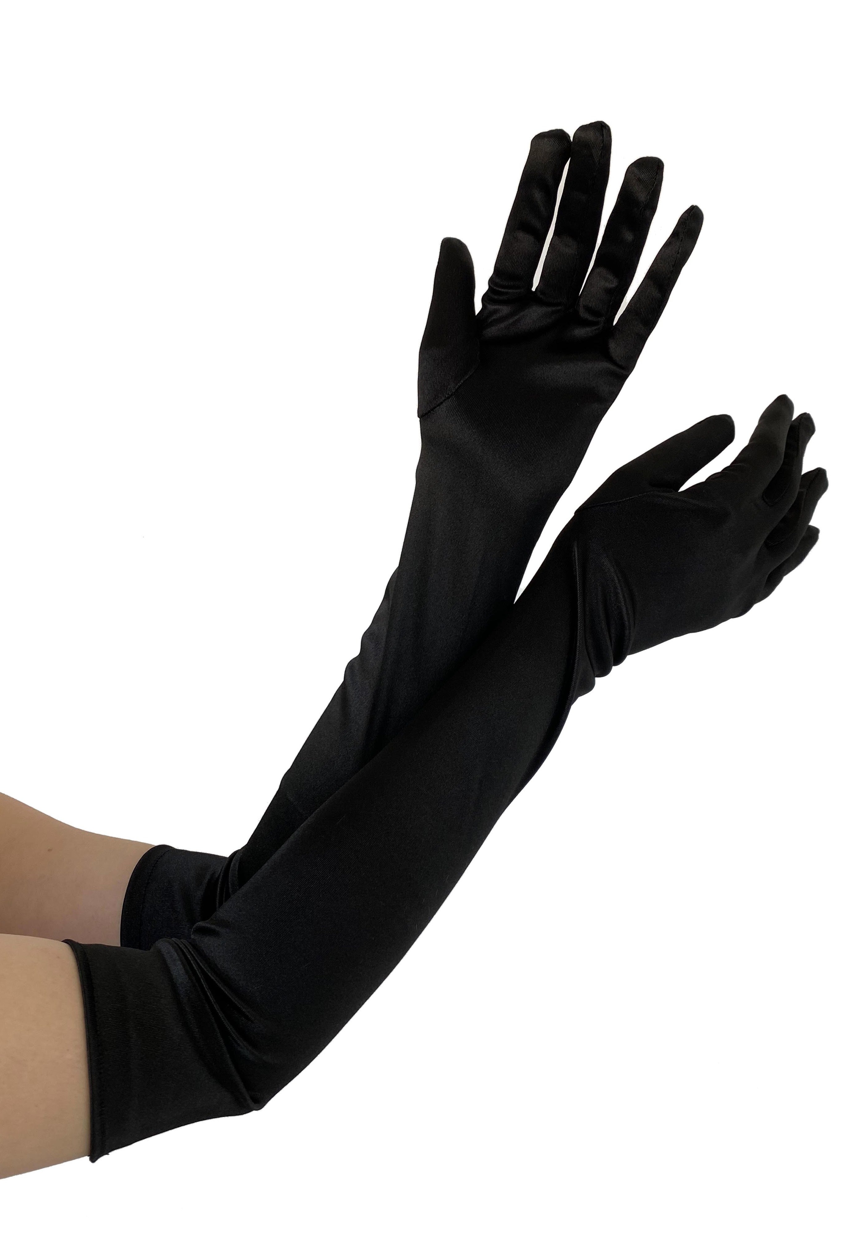 Pamela Mann - Plain Satin Black - Gloves | Neutral-Image