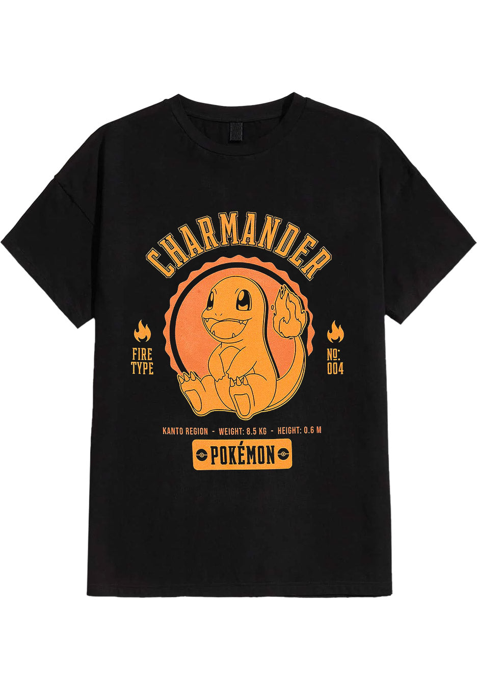 Pokémon - Collegiate Charmander - T-Shirt | Neutral-Image