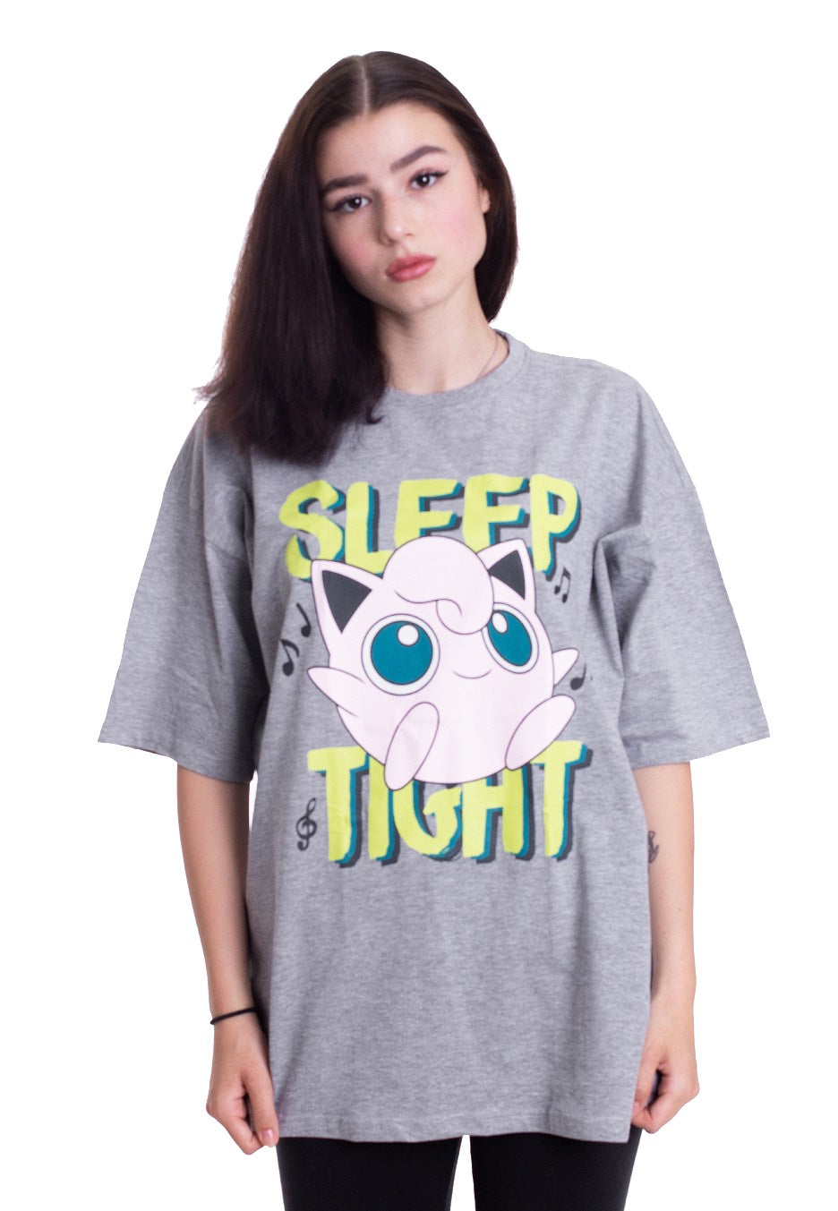 Pokémon - Jigglypuff Grey Oversized - Girly | Women-Image