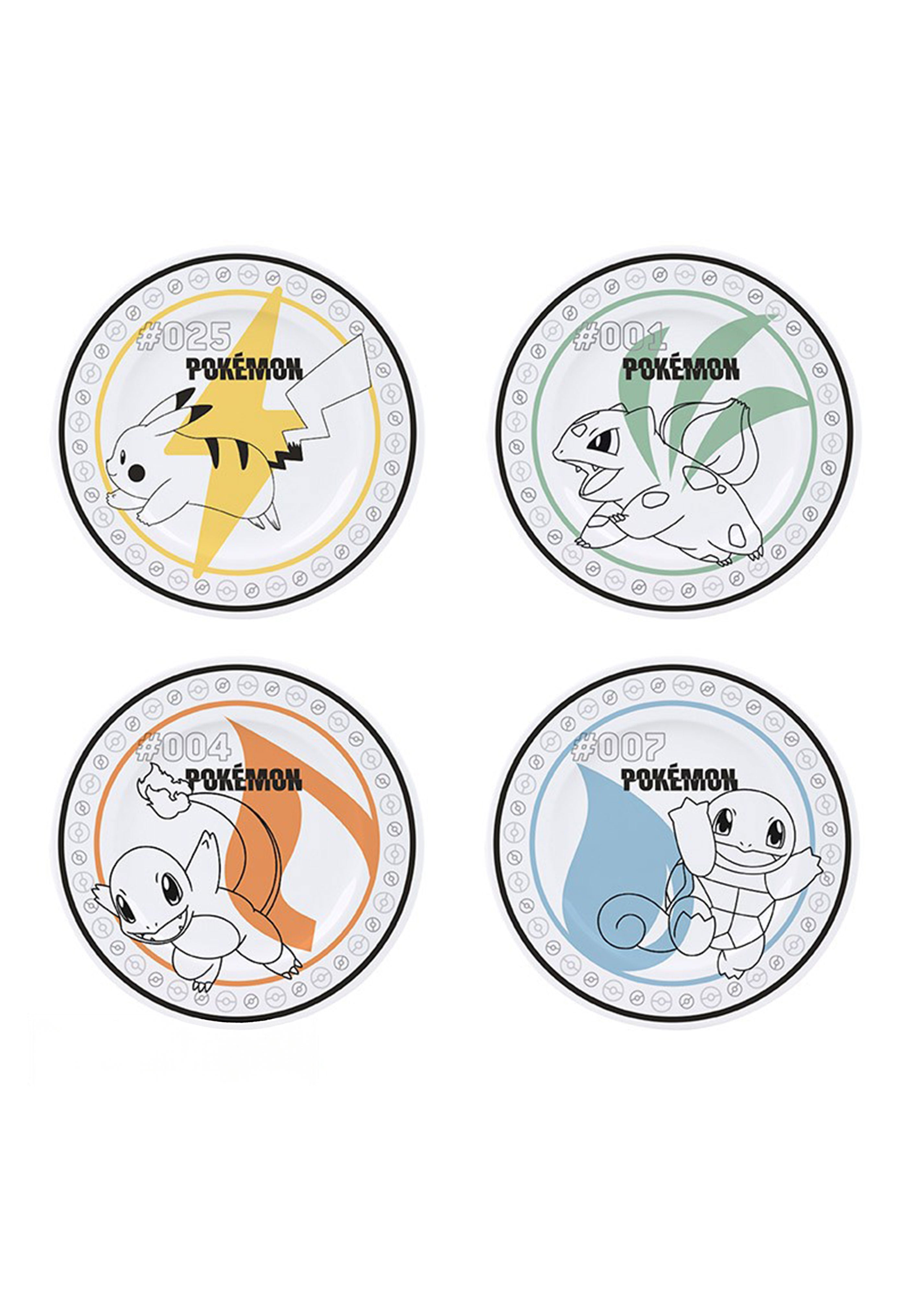 Pokémon - Starter + Pikachu Set Of 4 - Plates | Neutral-Image