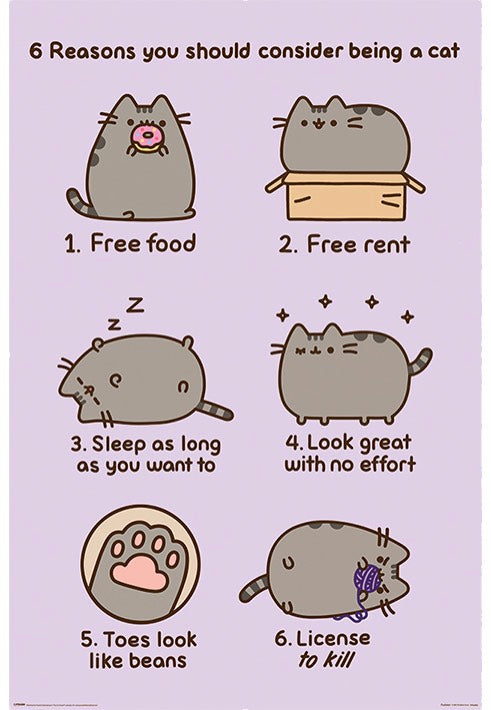 Pusheen - Reasons To Be A Cat - Poster | Neutral-Image