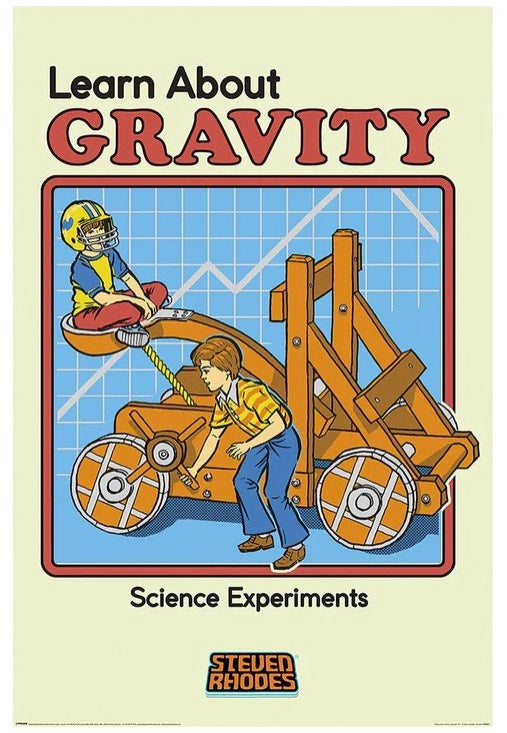 Steven Rhodes - Learn About Gravity Maxi - Poster | Neutral-Image