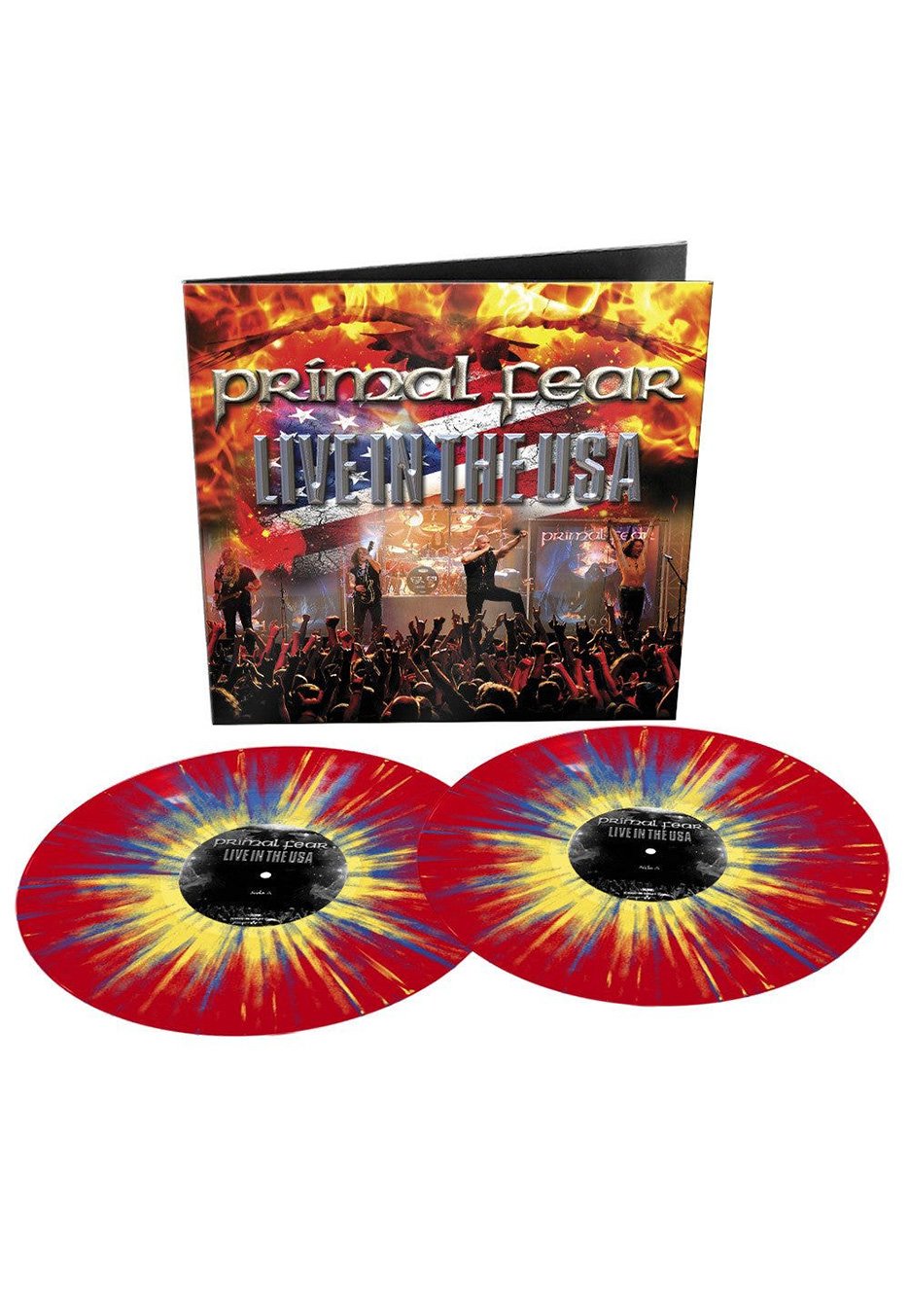 Primal Fear - Live In The Usa Red/Yellow/Blue - Splattered 2 Vinyl | Neutral-Image