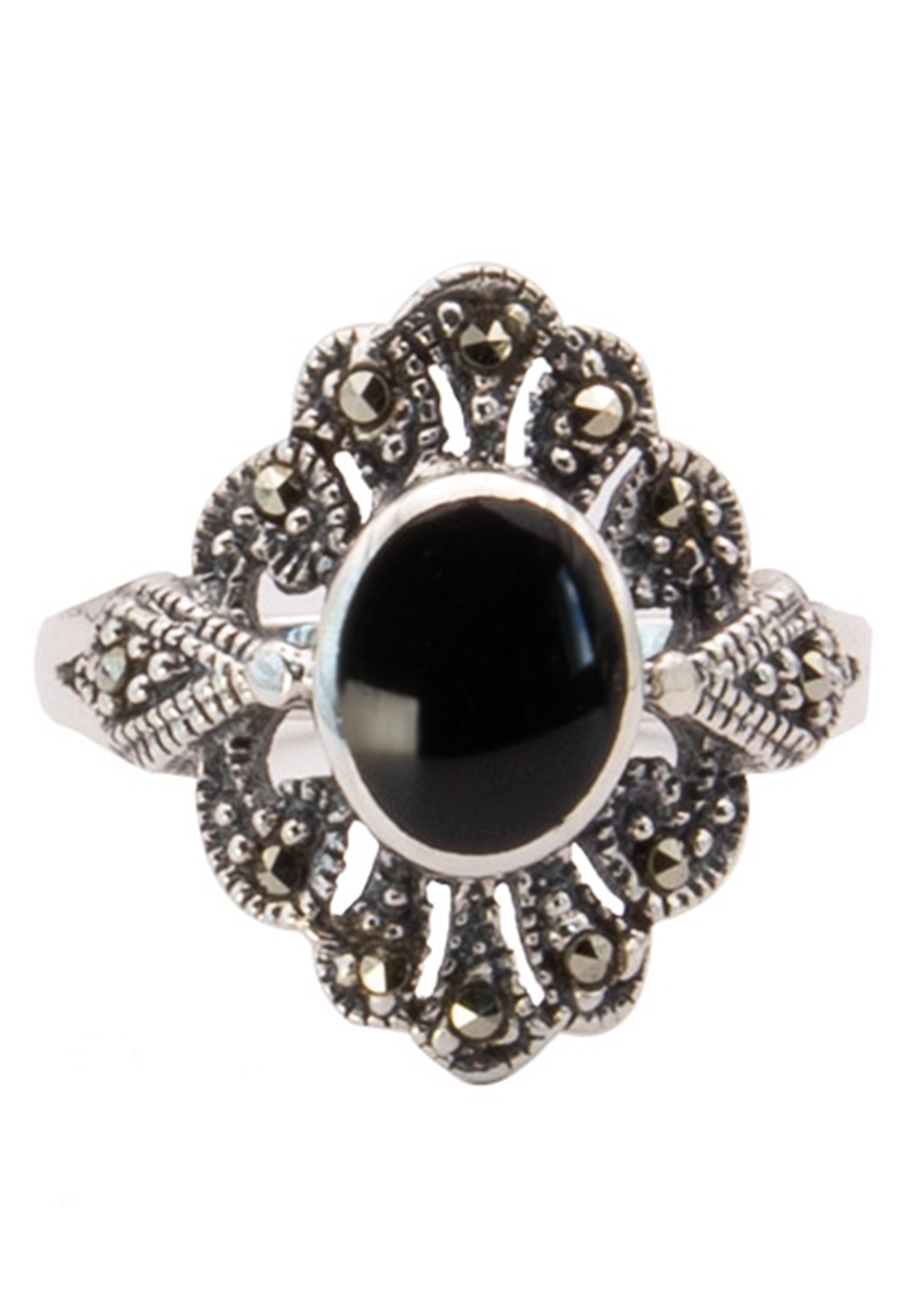 etNox - Black Marcasite mit Onyx - Ring | Neutral-Image