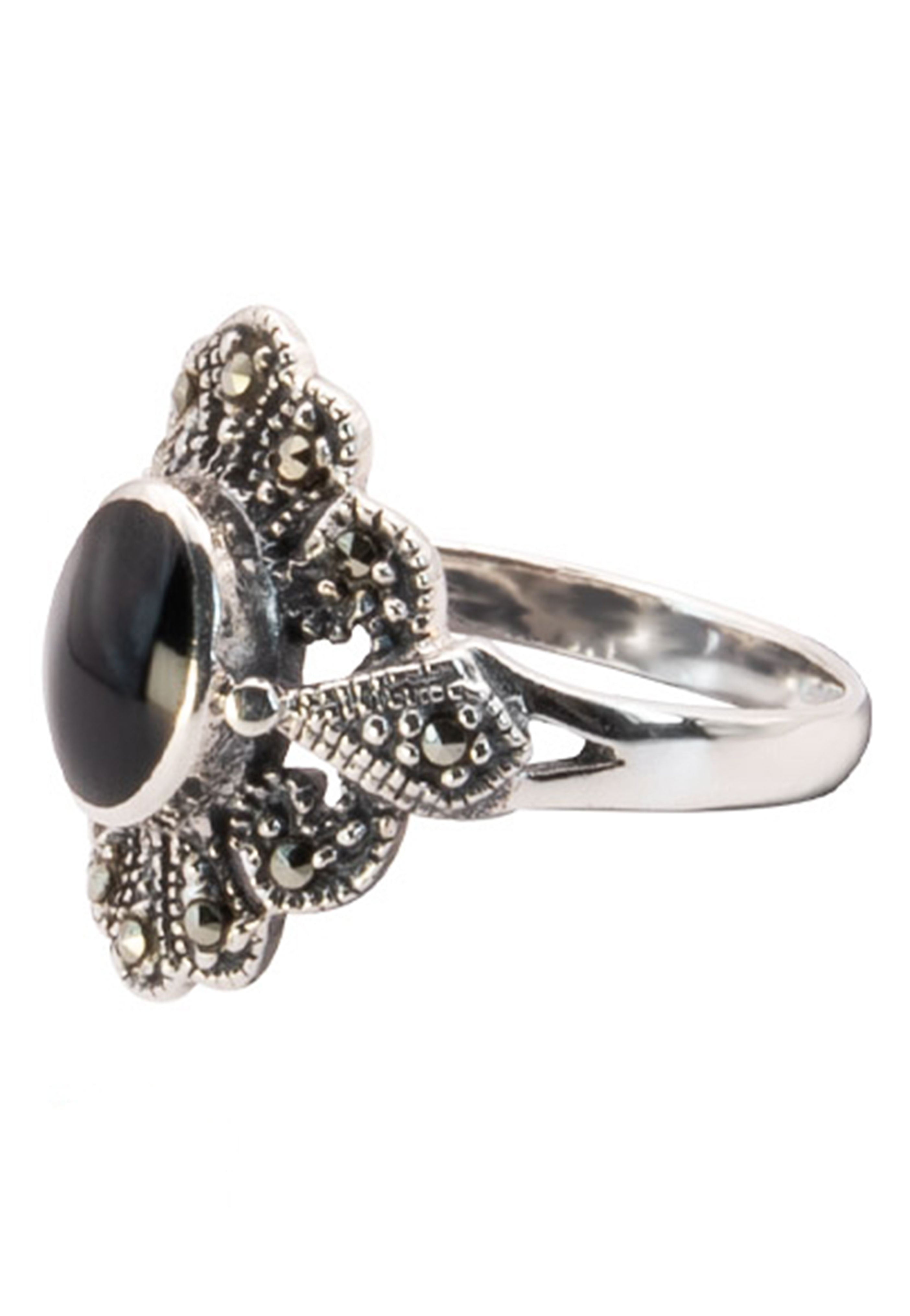 etNox - Black Marcasite mit Onyx - Ring | Neutral-Image