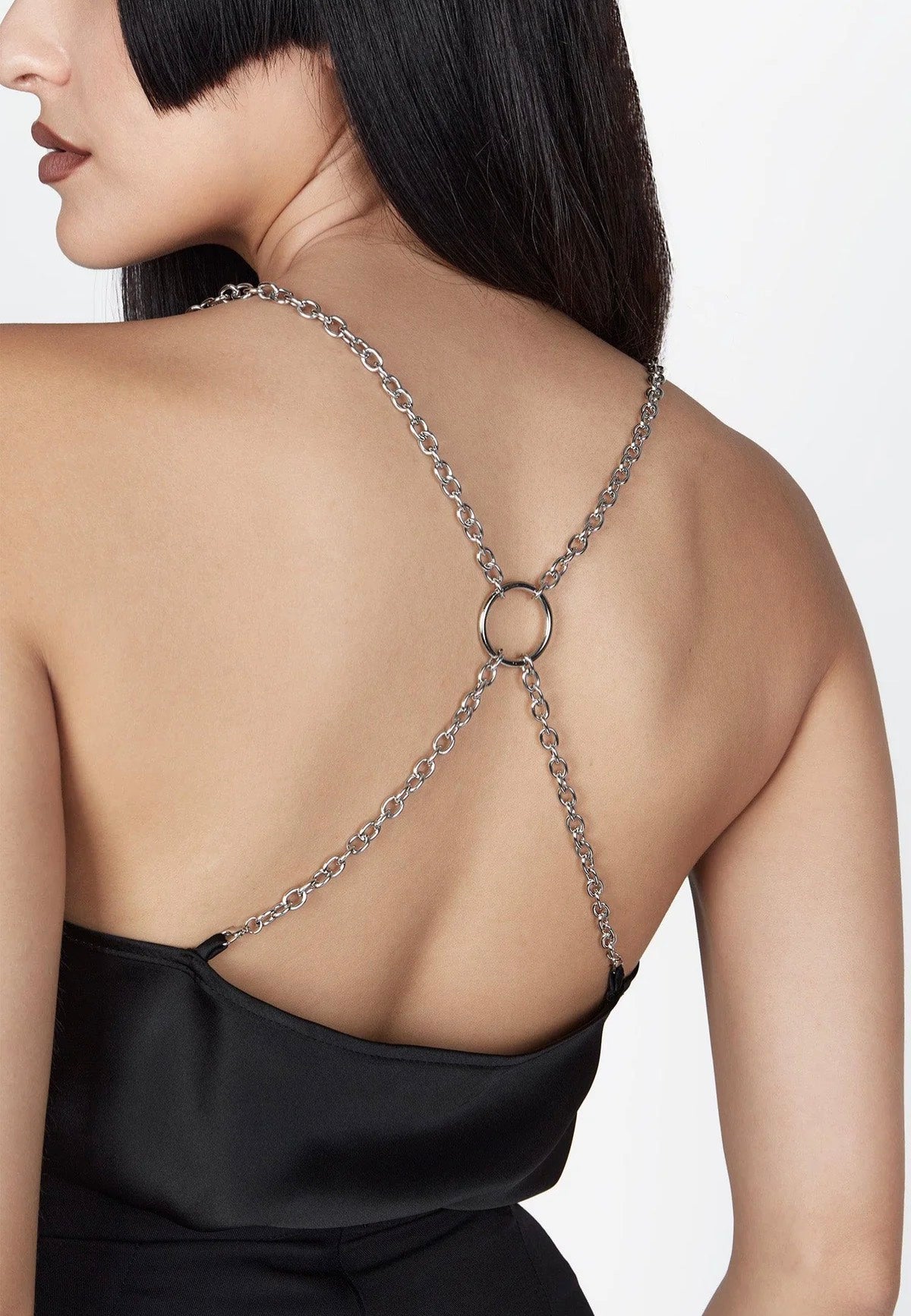 Mary Wyatt - Rayne Cowl Neck Chain Black - Top | Women-Image