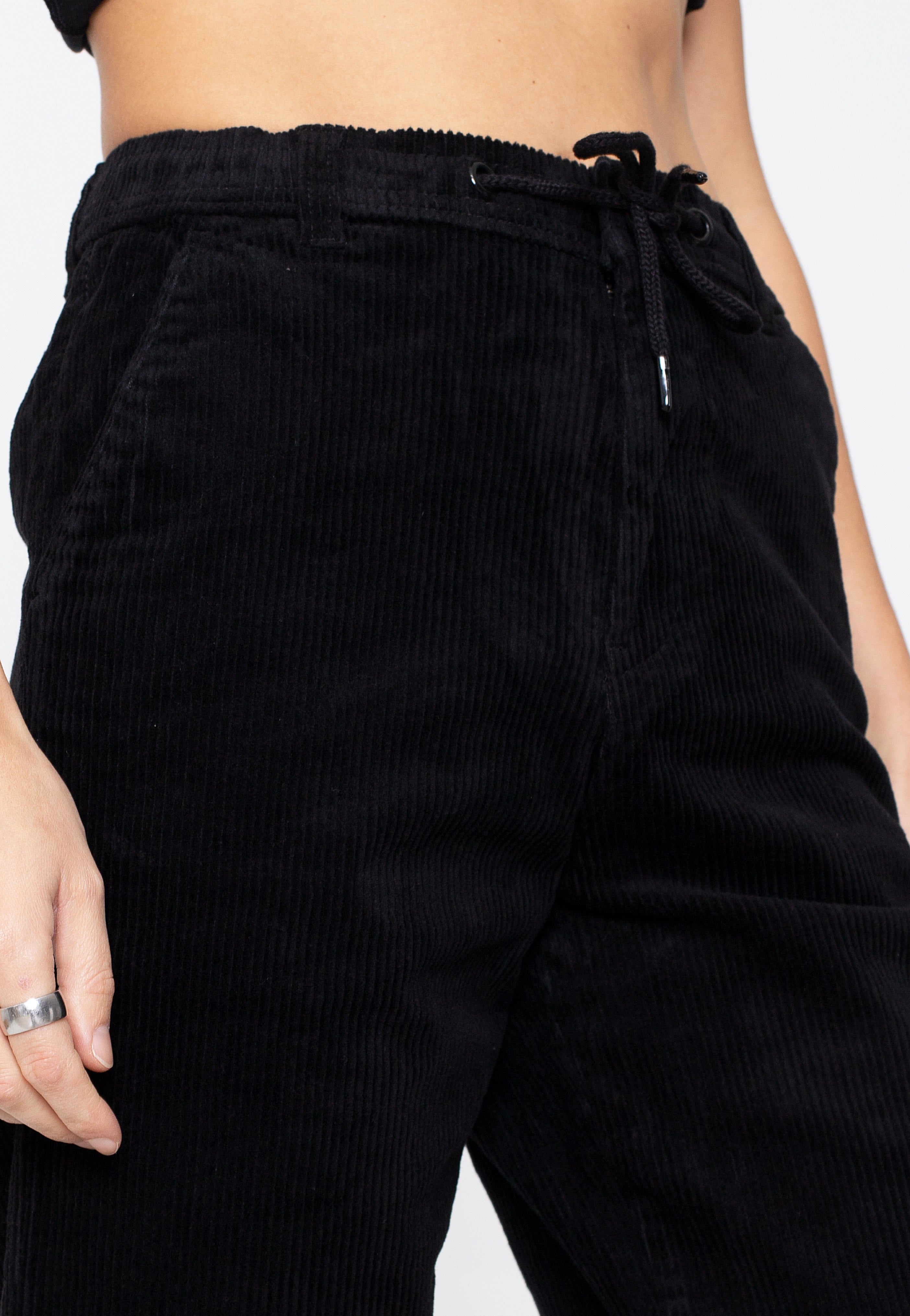 REELL - Reflex Women Loose Chino Black Cord - Pants | Women-Image