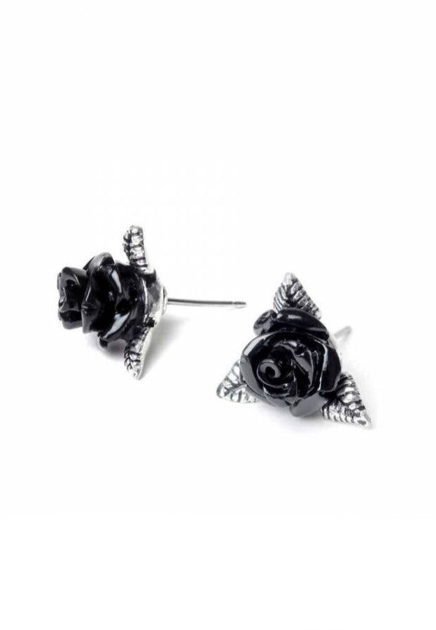 Alchemy England - Ring O' Roses Studs Silver - Earrings | Neutral-Image