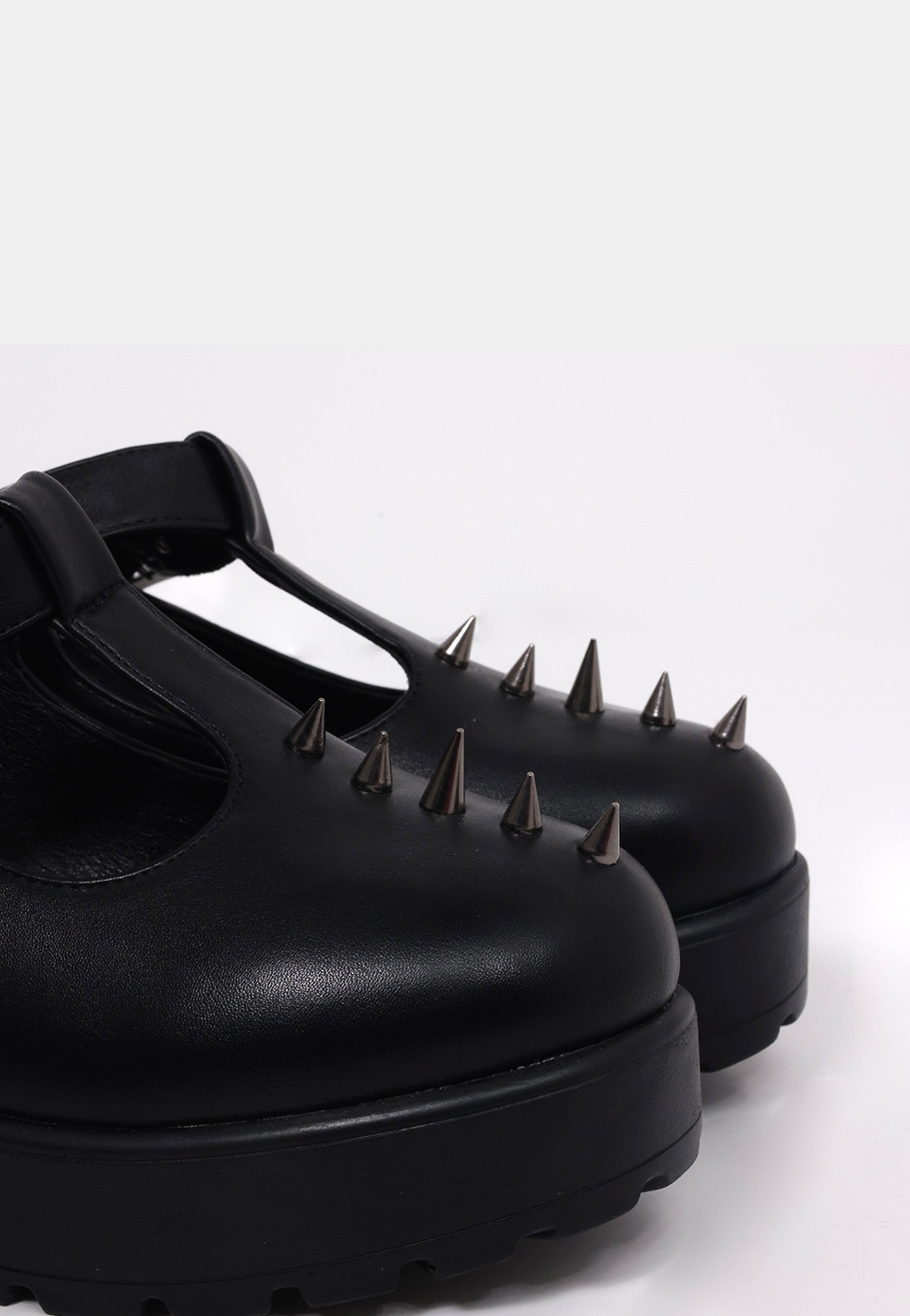 Koi Footwear - Sai Spike Mary Janes Deranged Gloom Edition Black - Girl Shoes | Women-Image