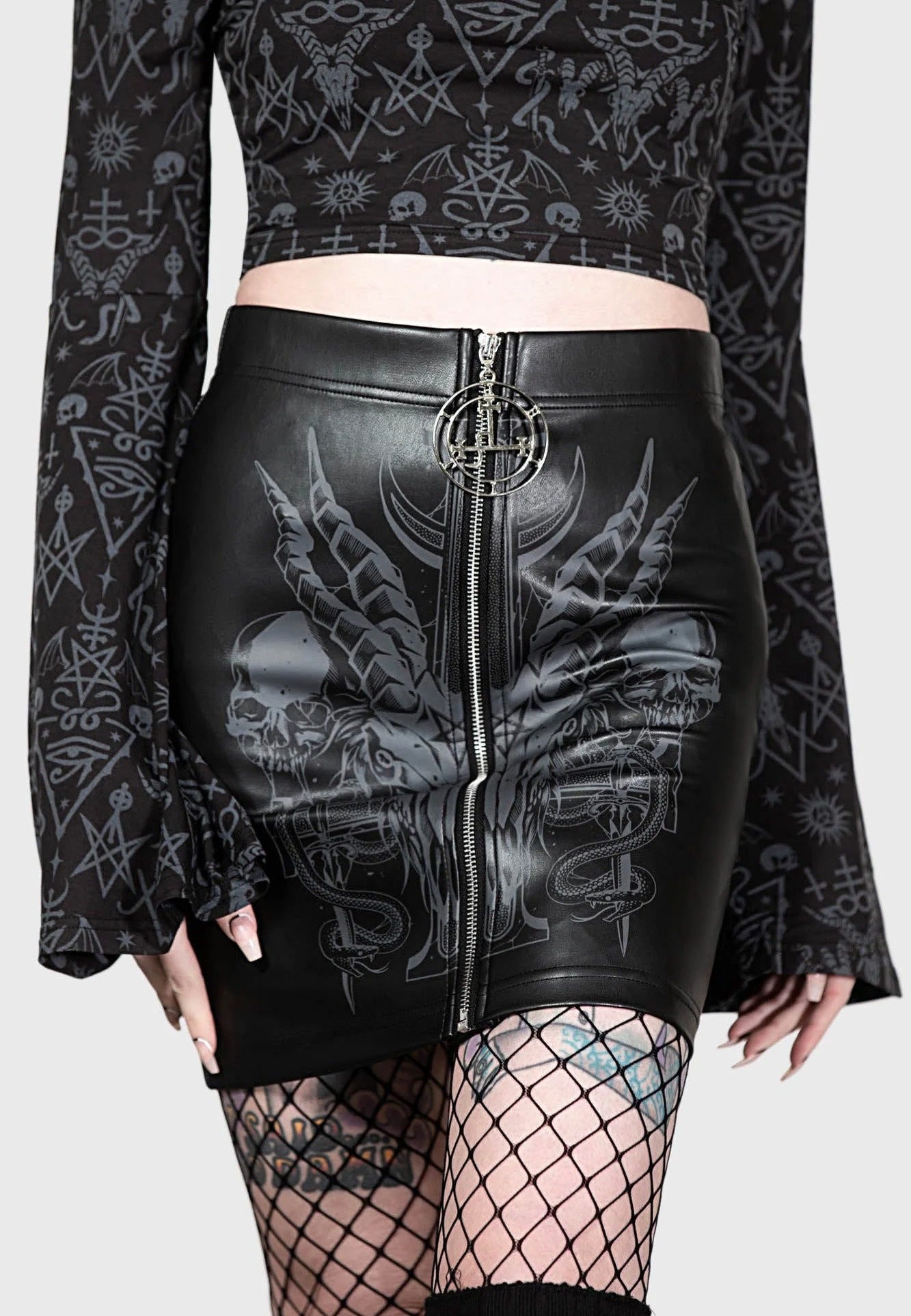 Killstar - Scarlet Flame Mini Black - Skirt | Women-Image