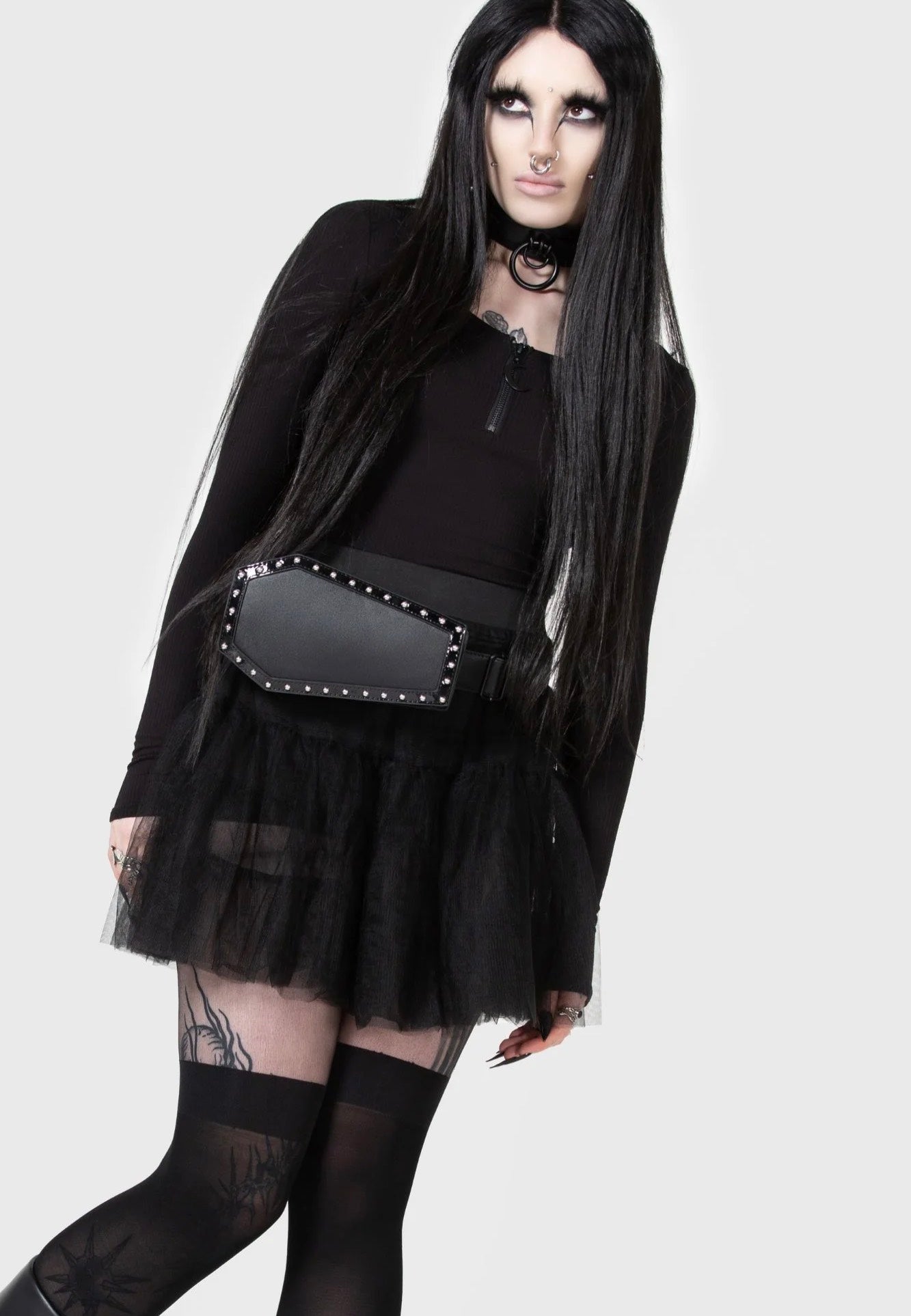 Killstar x Kihilist - Sealed In A Coffin Black - Hip Bag | Neutral-Image