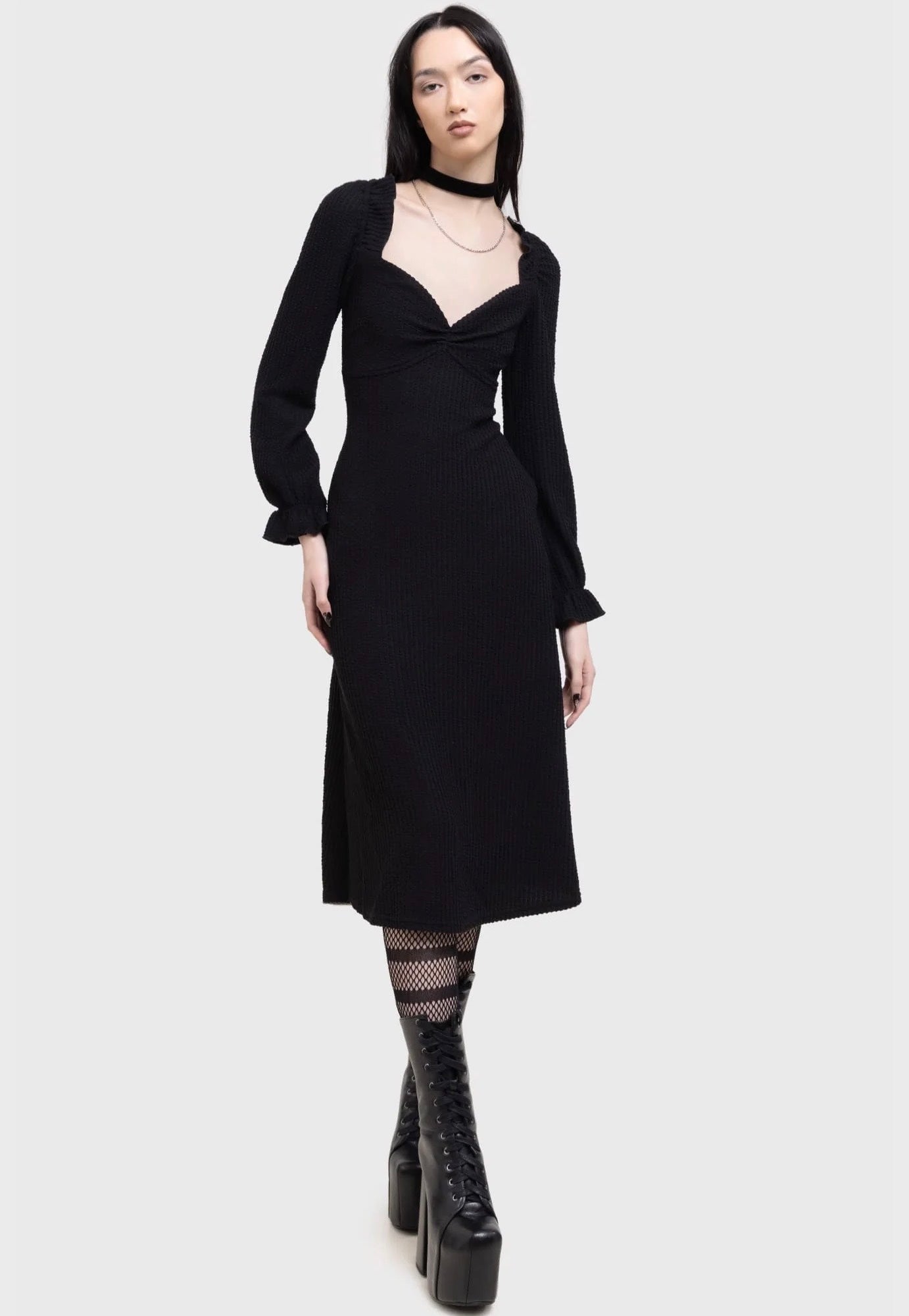 Killstar x Kihilist - Shadow Weave Black - Dress | Women-Image