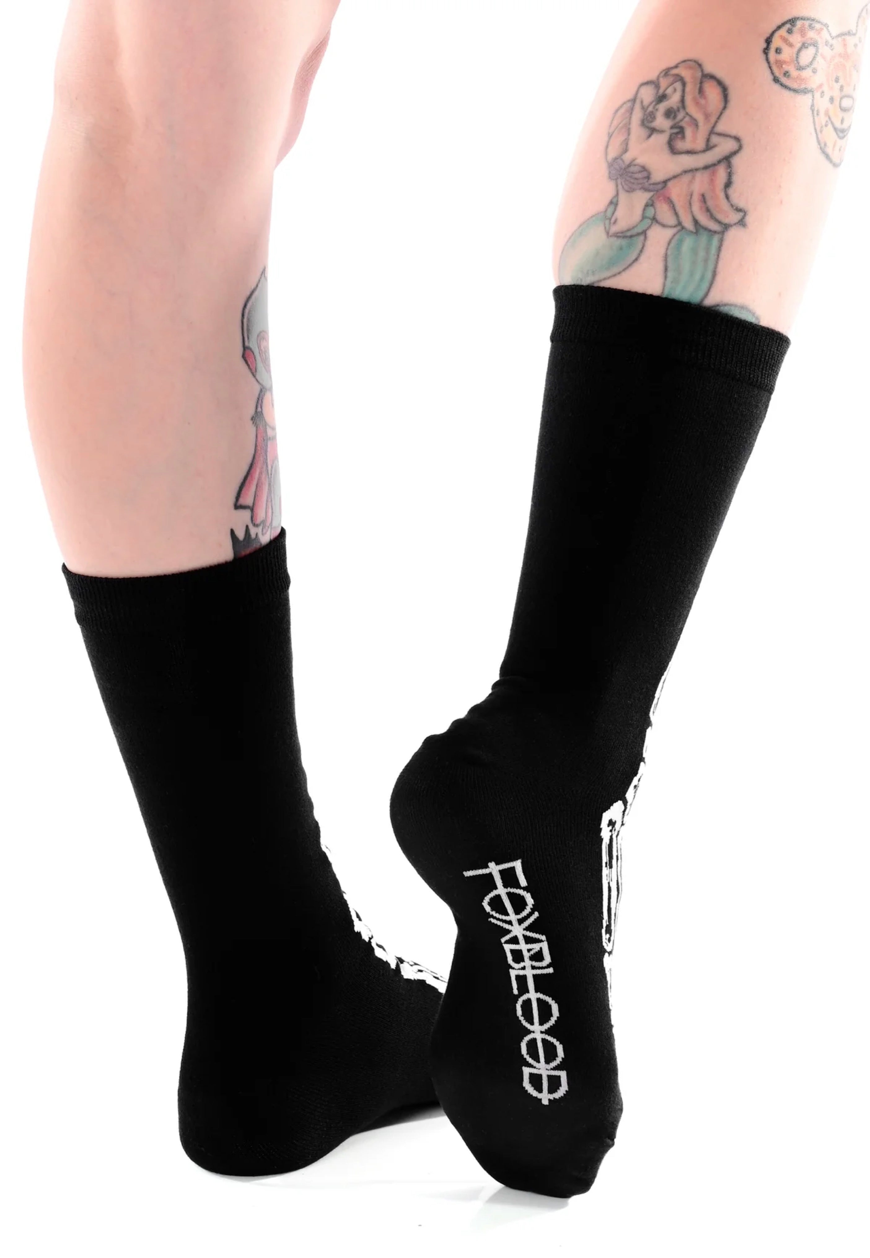 Foxblood - Skelly Foot Black - Socks | Neutral-Image