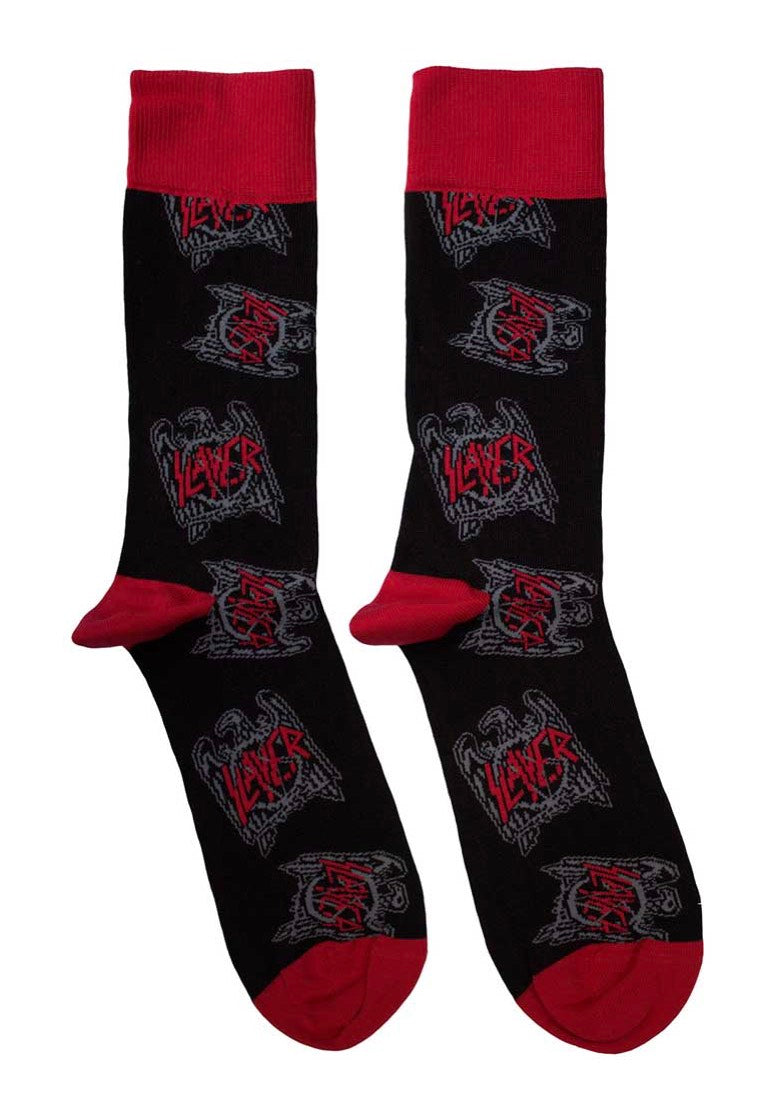 Slayer - Eagle Crest Pattern - Socks | Neutral-Image