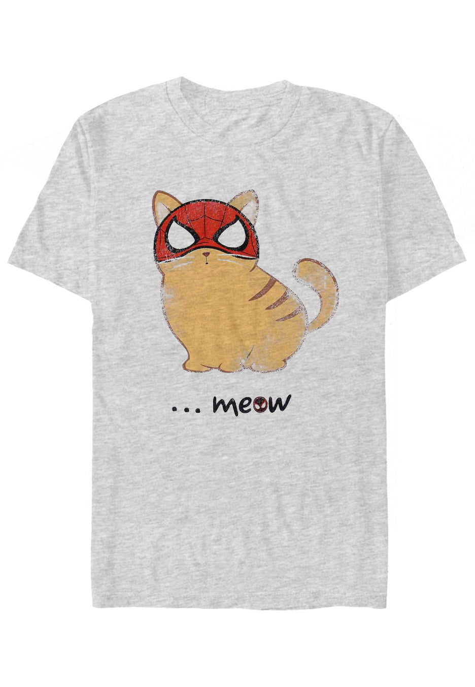 Spider-Man - Miles Morales Meow Heather Grey - T-Shirt | Neutral-Image